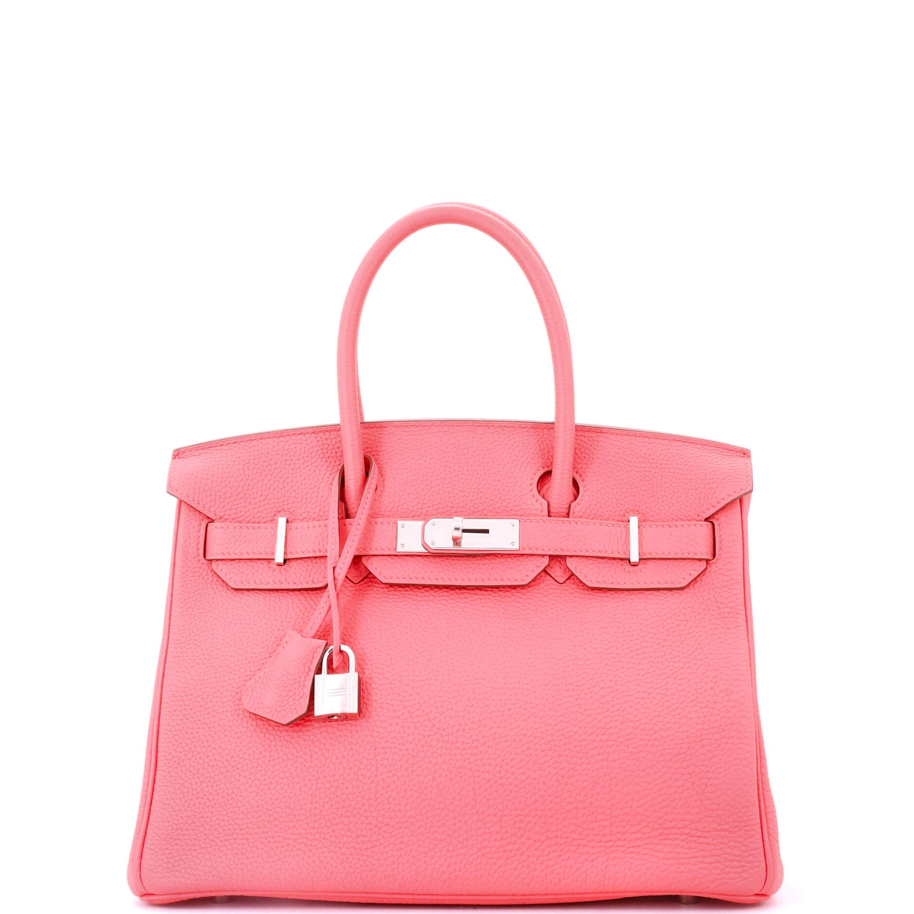 Hermes Birkin Handbag Rose Lipstick Togo with Palladium Hardware 30