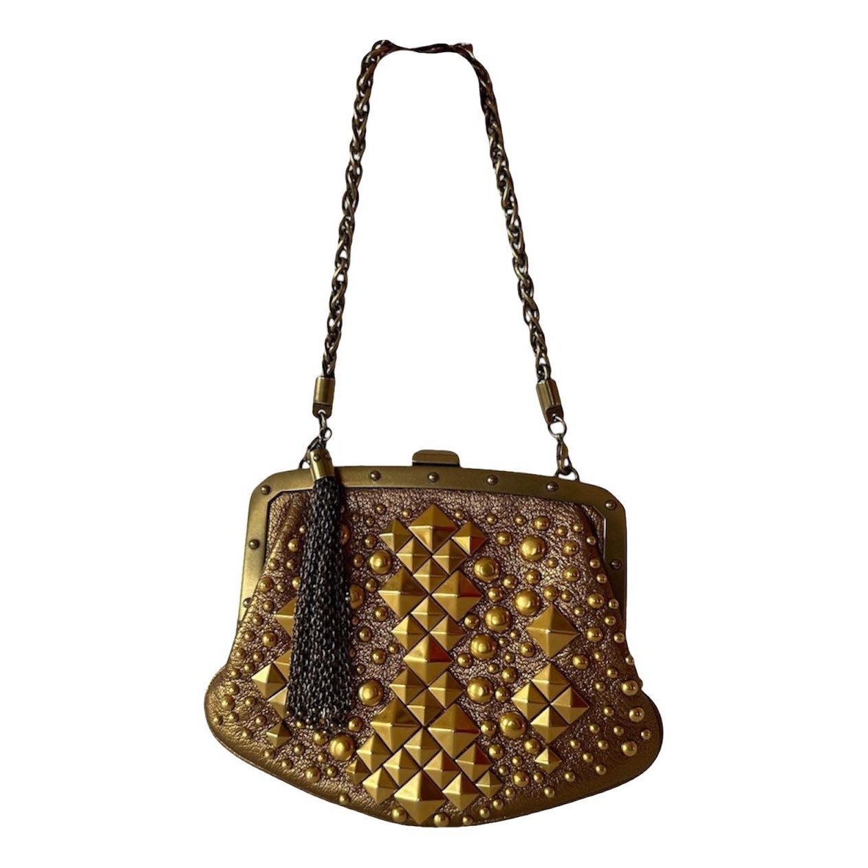 Leather clutch bag