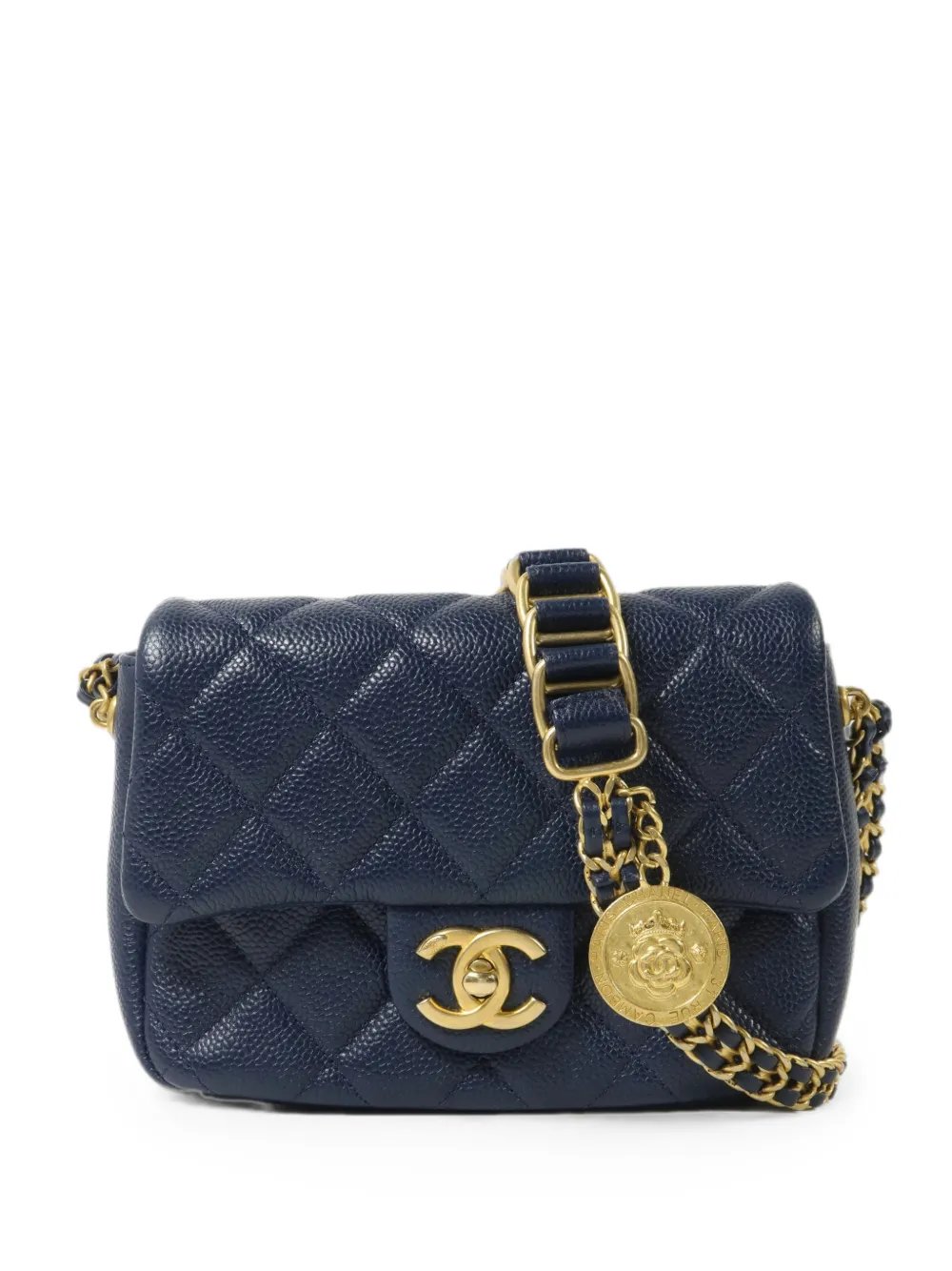 CC turn-lock shoulder bag