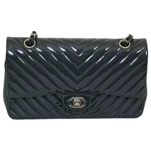 Patent leather handbag