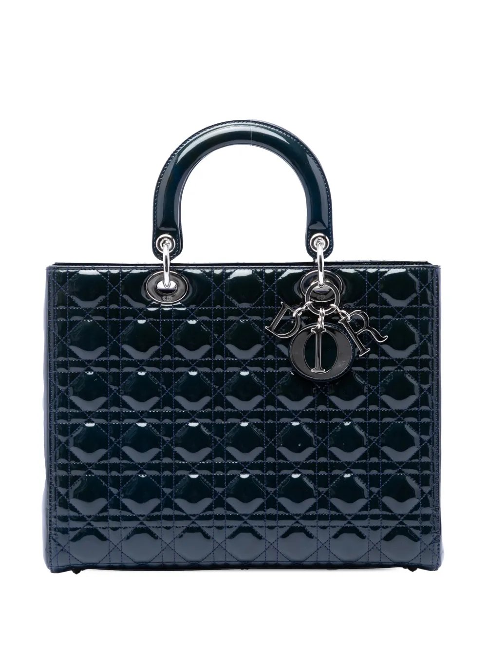 2011 Large Patent Cannage Lady Dior satchel