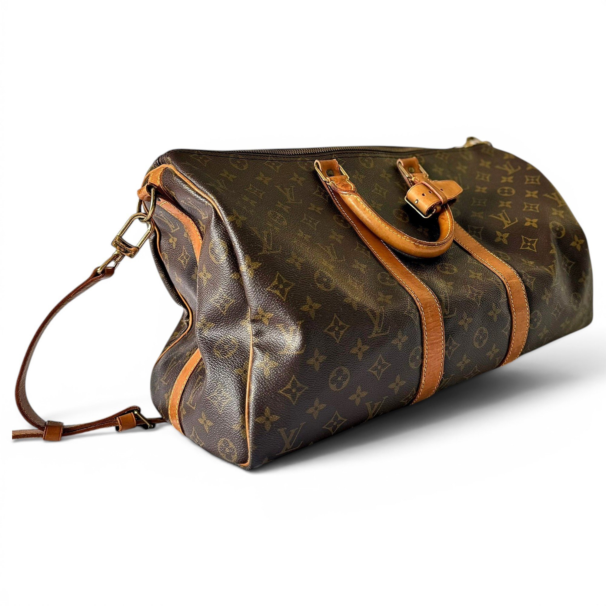 Keepall leather travel bag