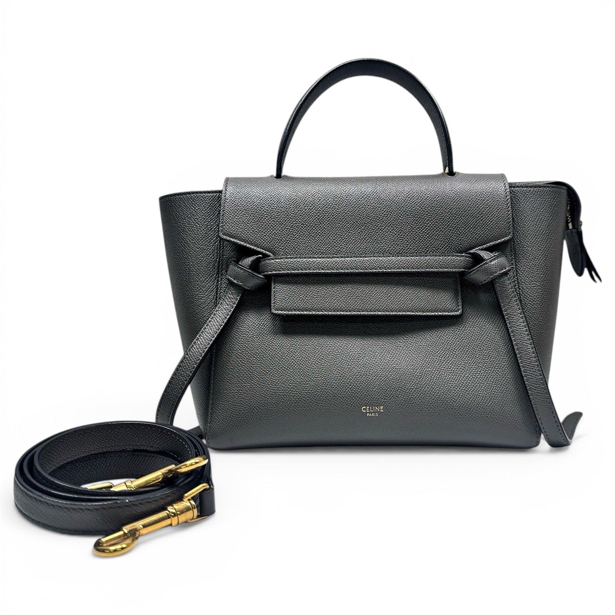 Belt leather handbag