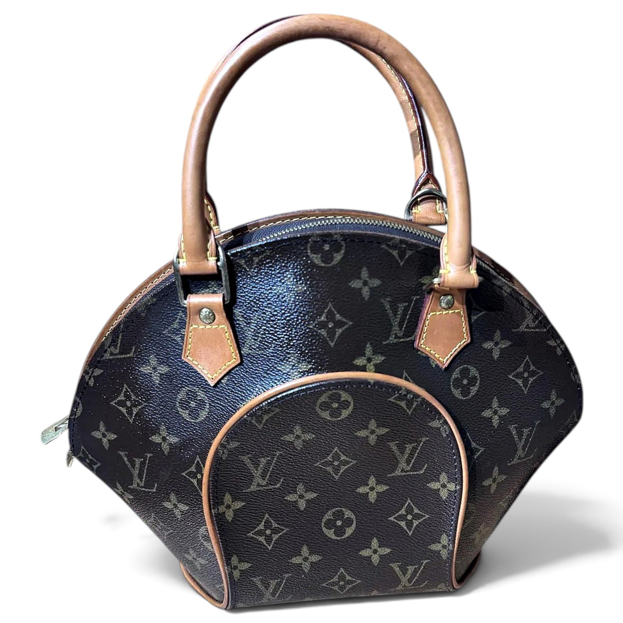 Ellipse leather handbag