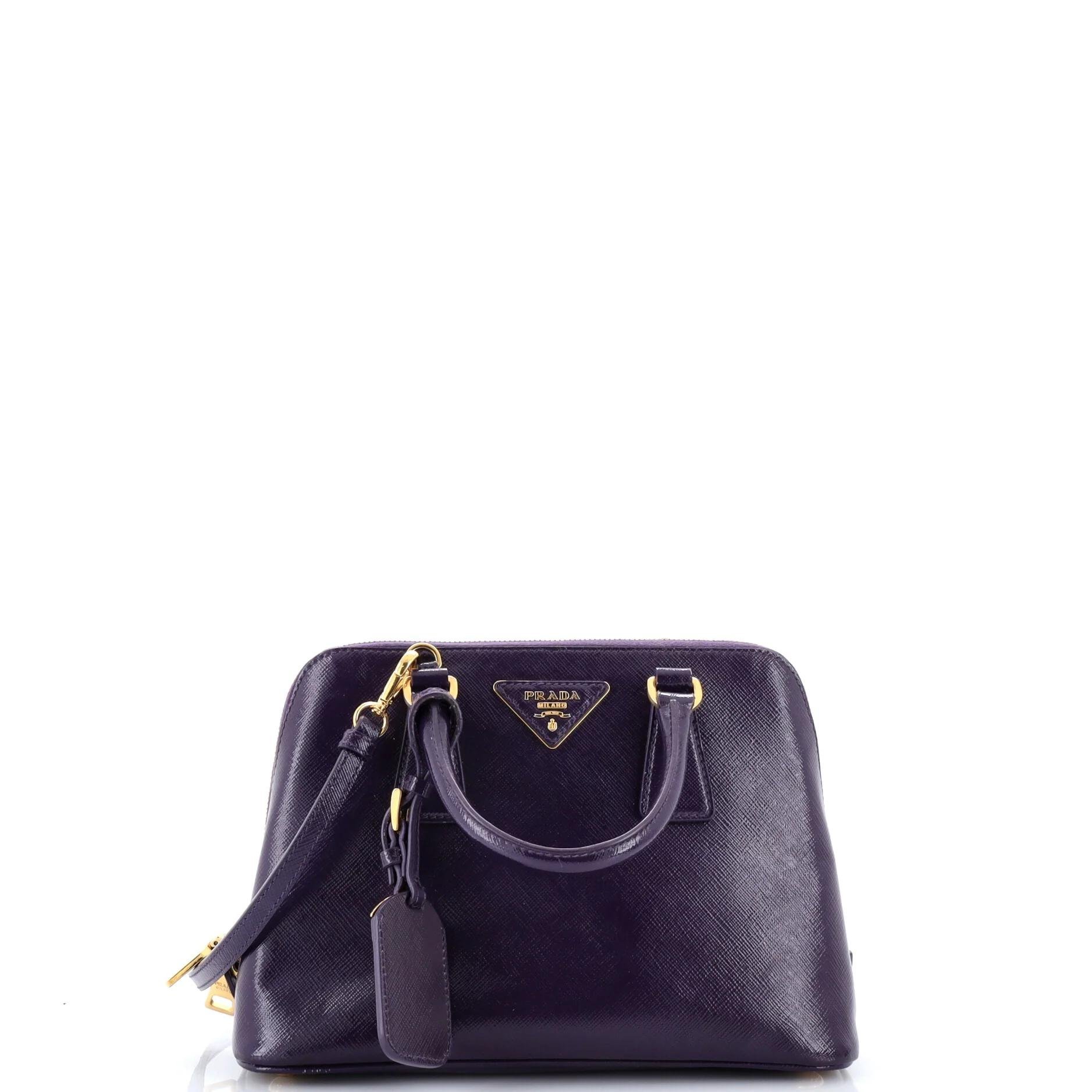Promenade patent leather satchel