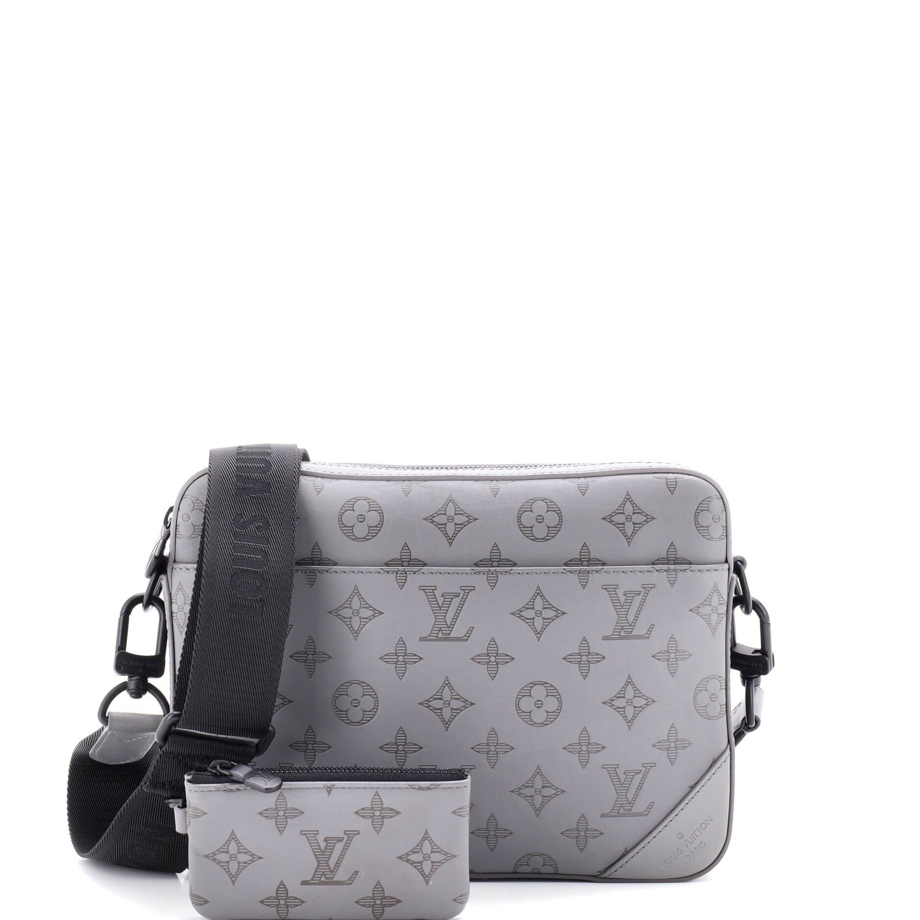 Duo Messenger Bag Monogram Shadow Leather