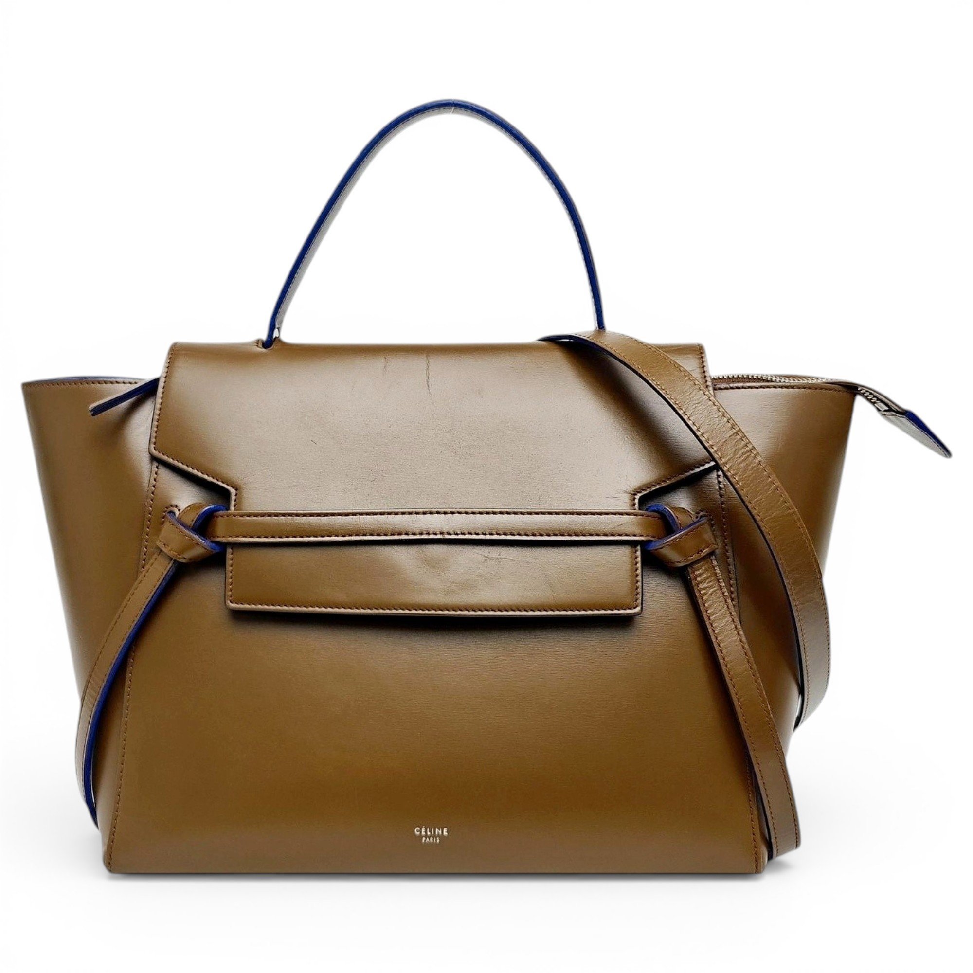 Belt leather handbag