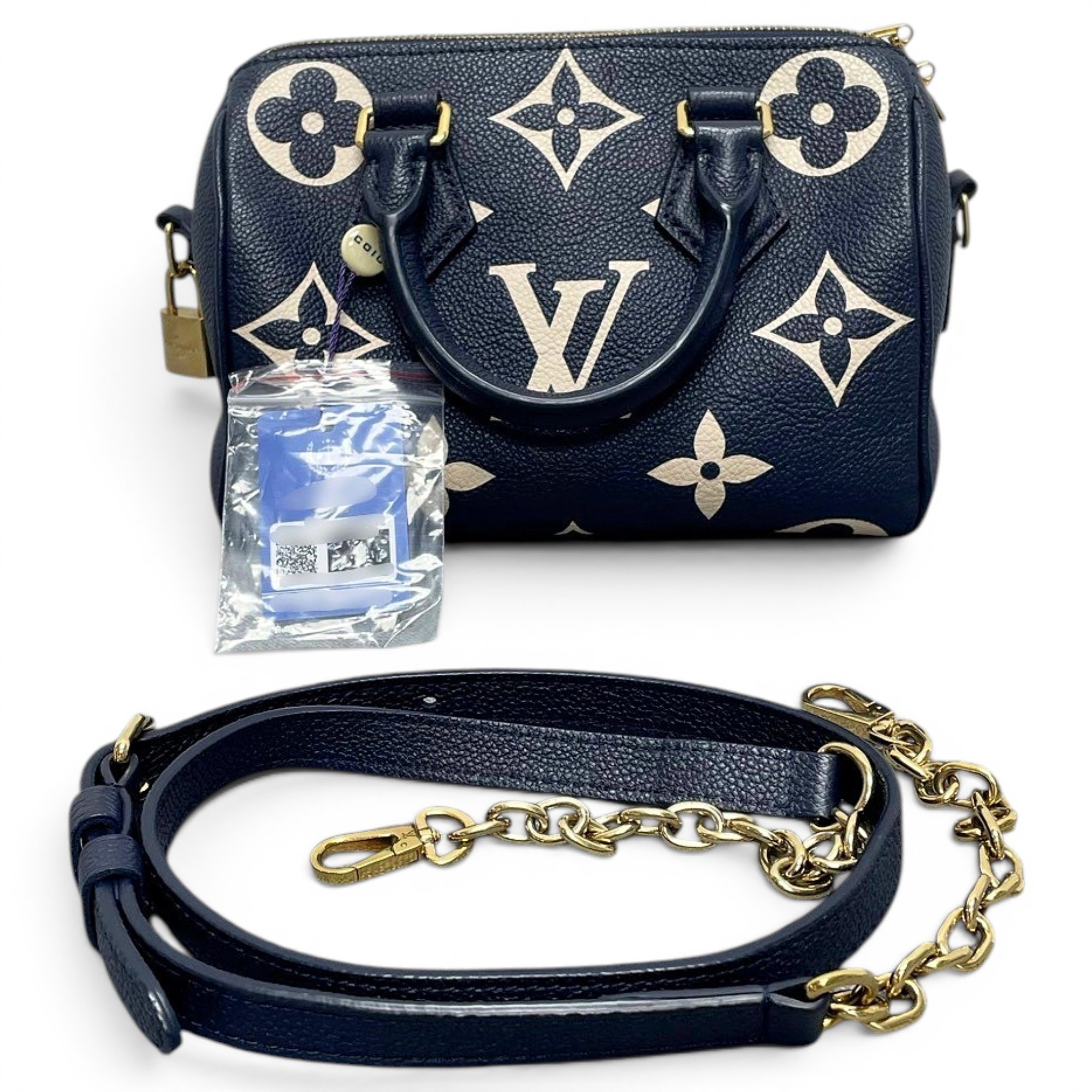 Nano Speedy / Mini HL leather handbag