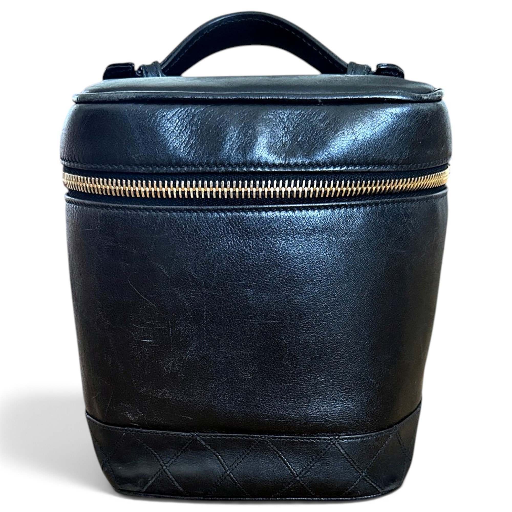 Vanity leather handbag