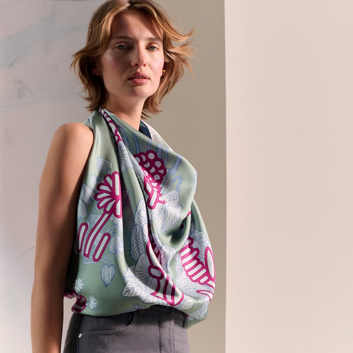 Botanica Grafica Double Face Scarf 90