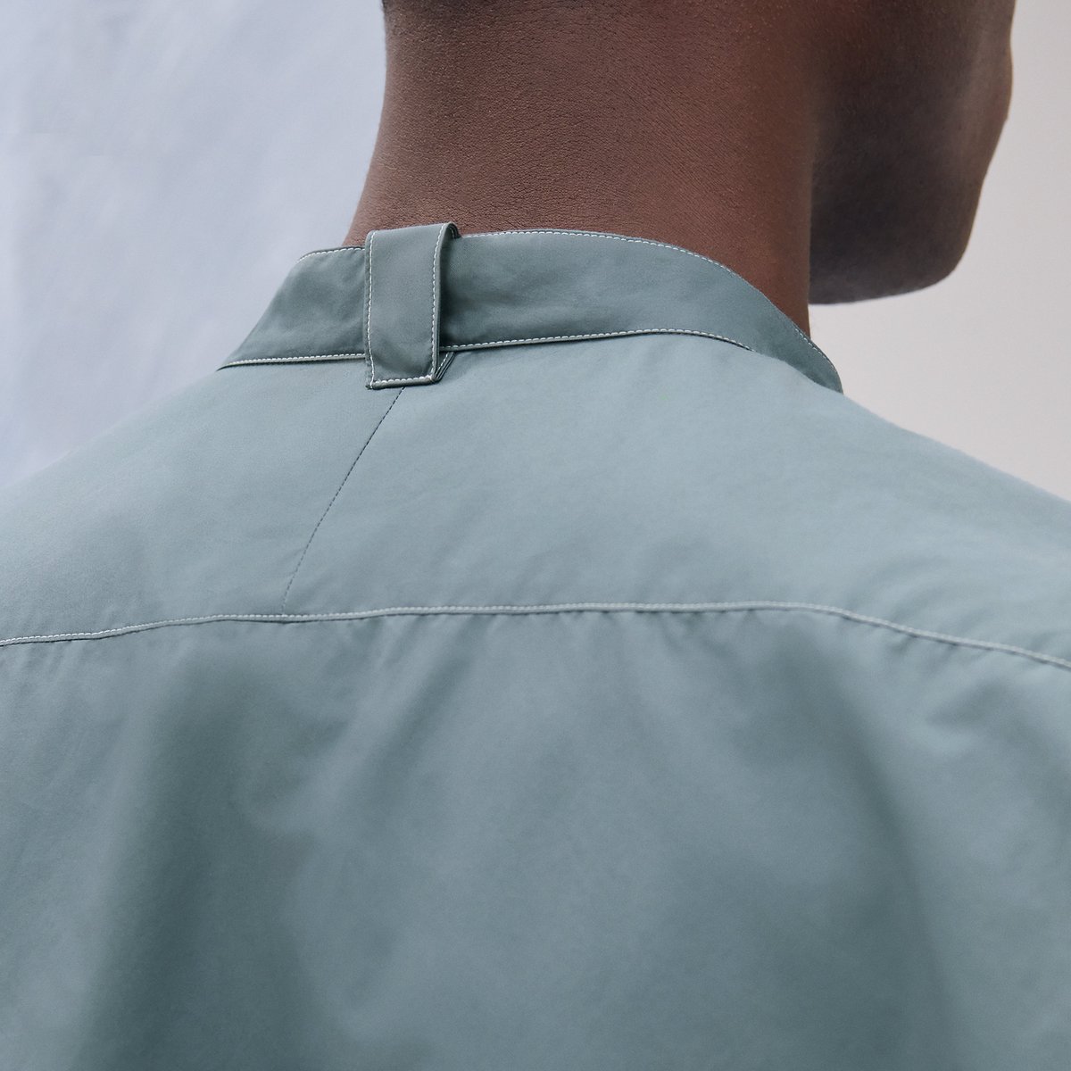 Eucalyptus Boxy Fit Shirt With Marius Collar
