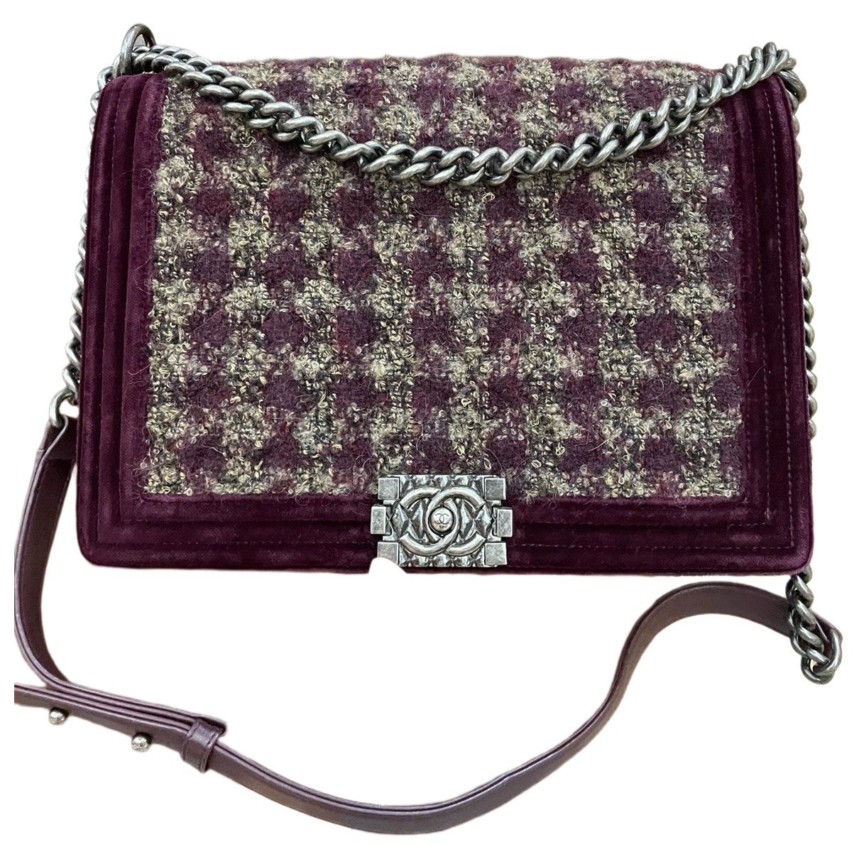 Boy velvet handbag