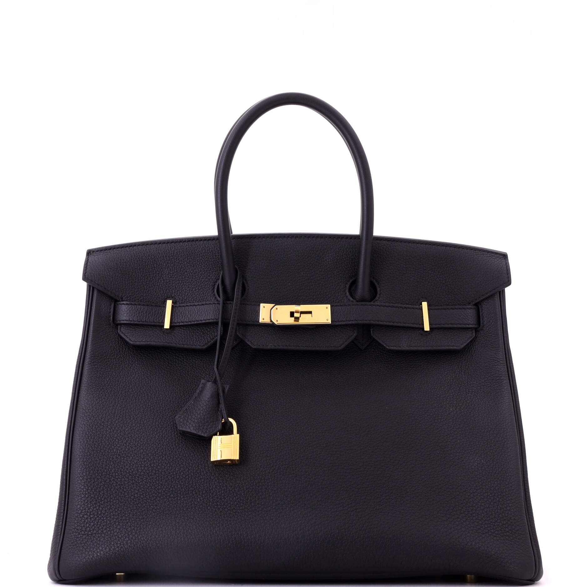 Hermes Birkin Handbag Noir Togo with Gold Hardware 35