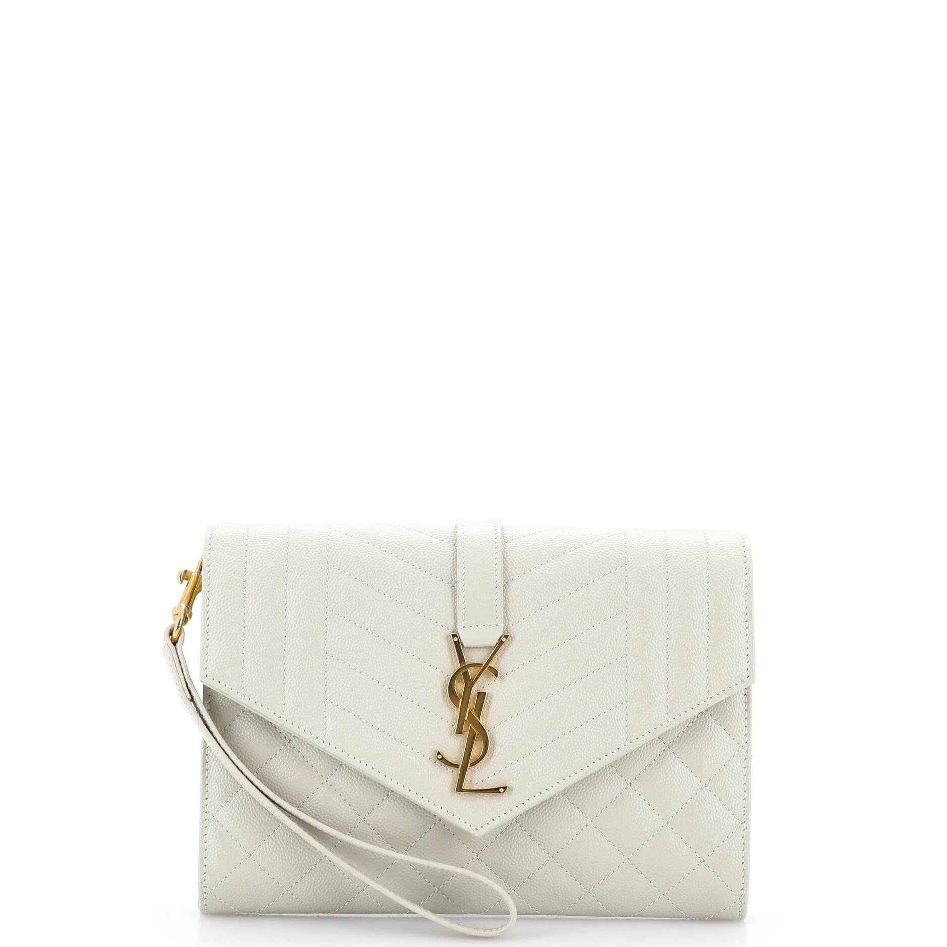 Leather clutch bag
