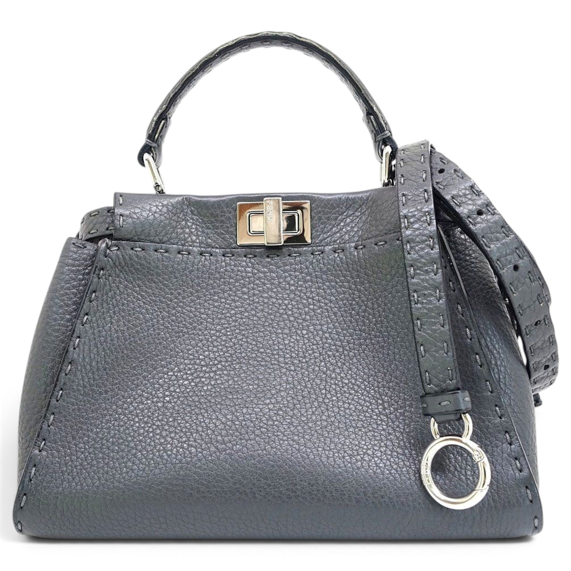 Peekaboo pony-style calfskin handbag