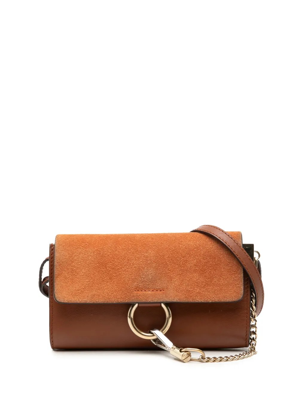 2017 Mini Calfskin and Suede Faye Chain crossbody bag