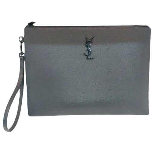 Leather clutch bag