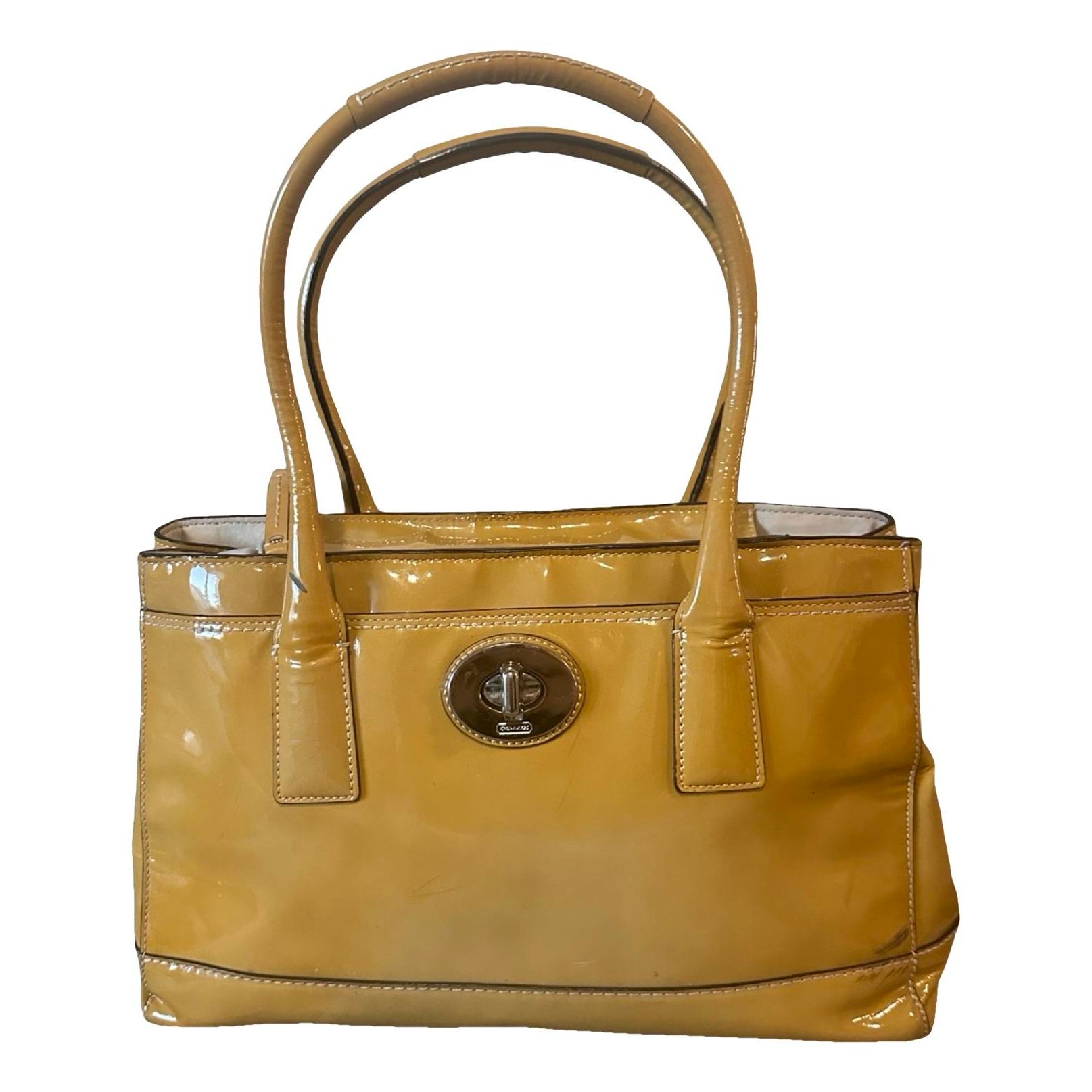 Patent leather handbag