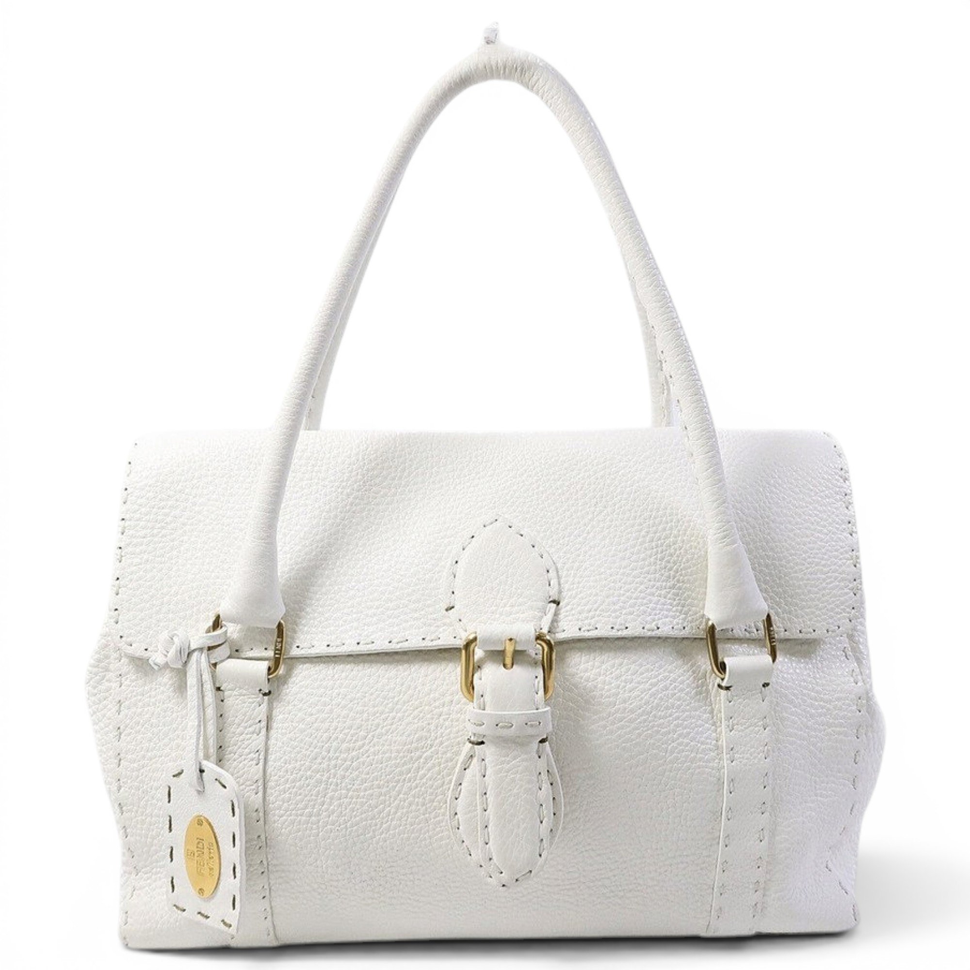Fendi Anna Selleria leather handbag