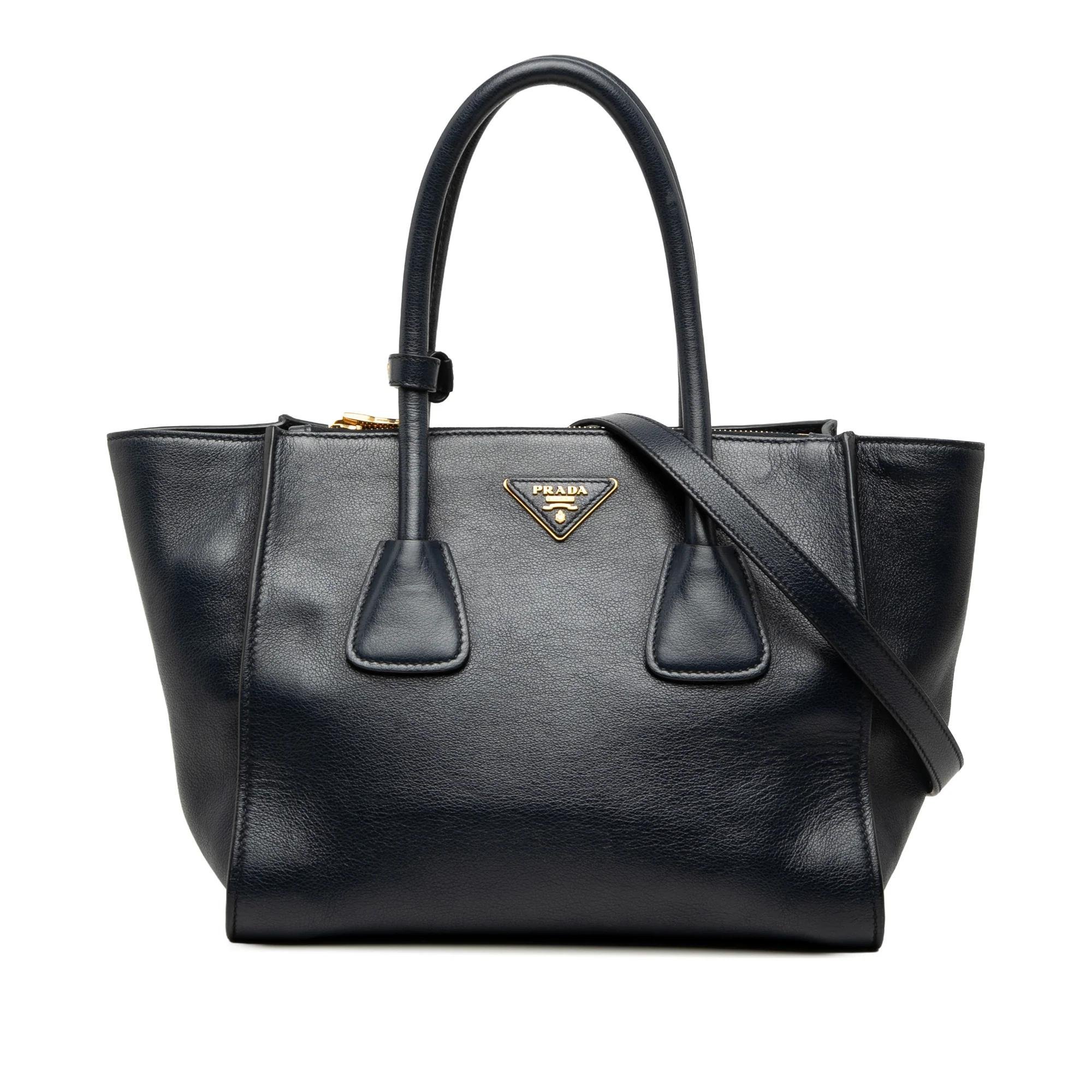 Double leather satchel
