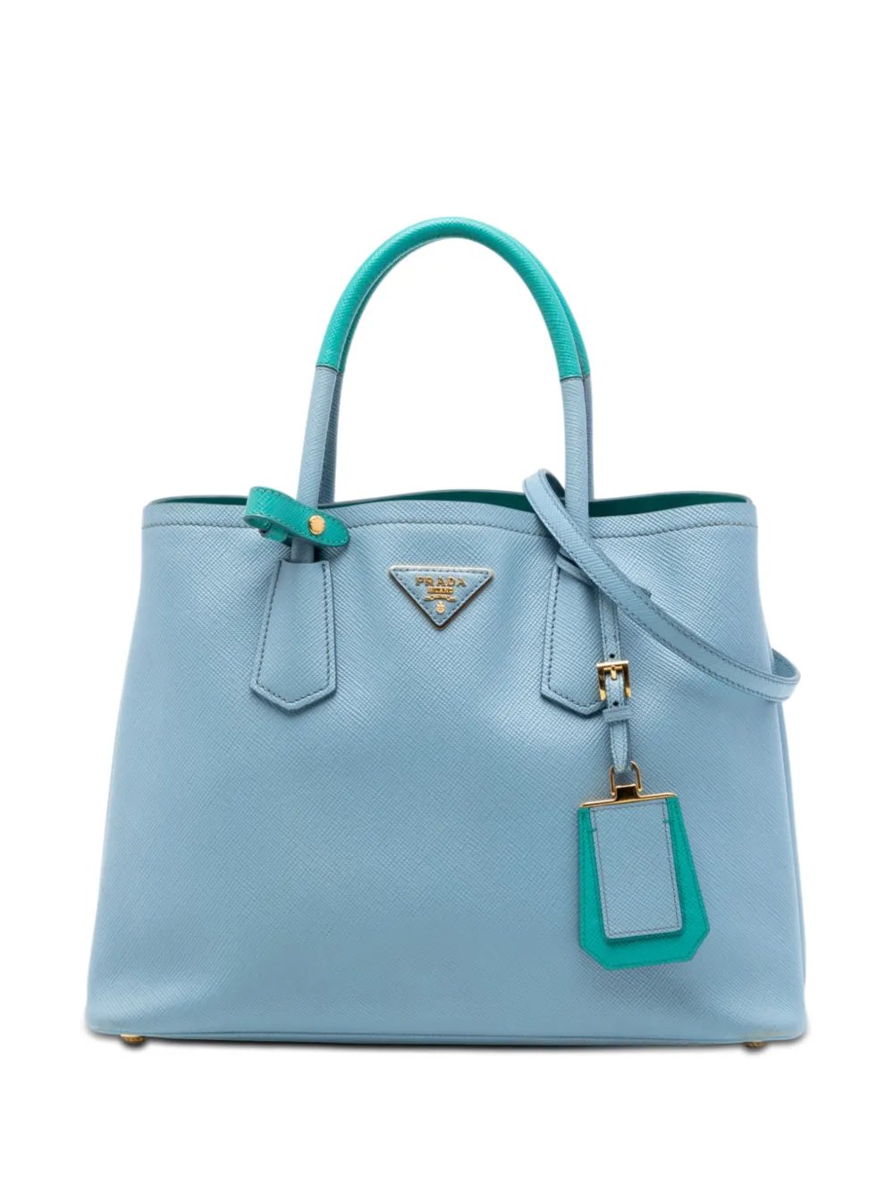 2013-2026 Medium Bicolor Saffiano Cuir Double satchel