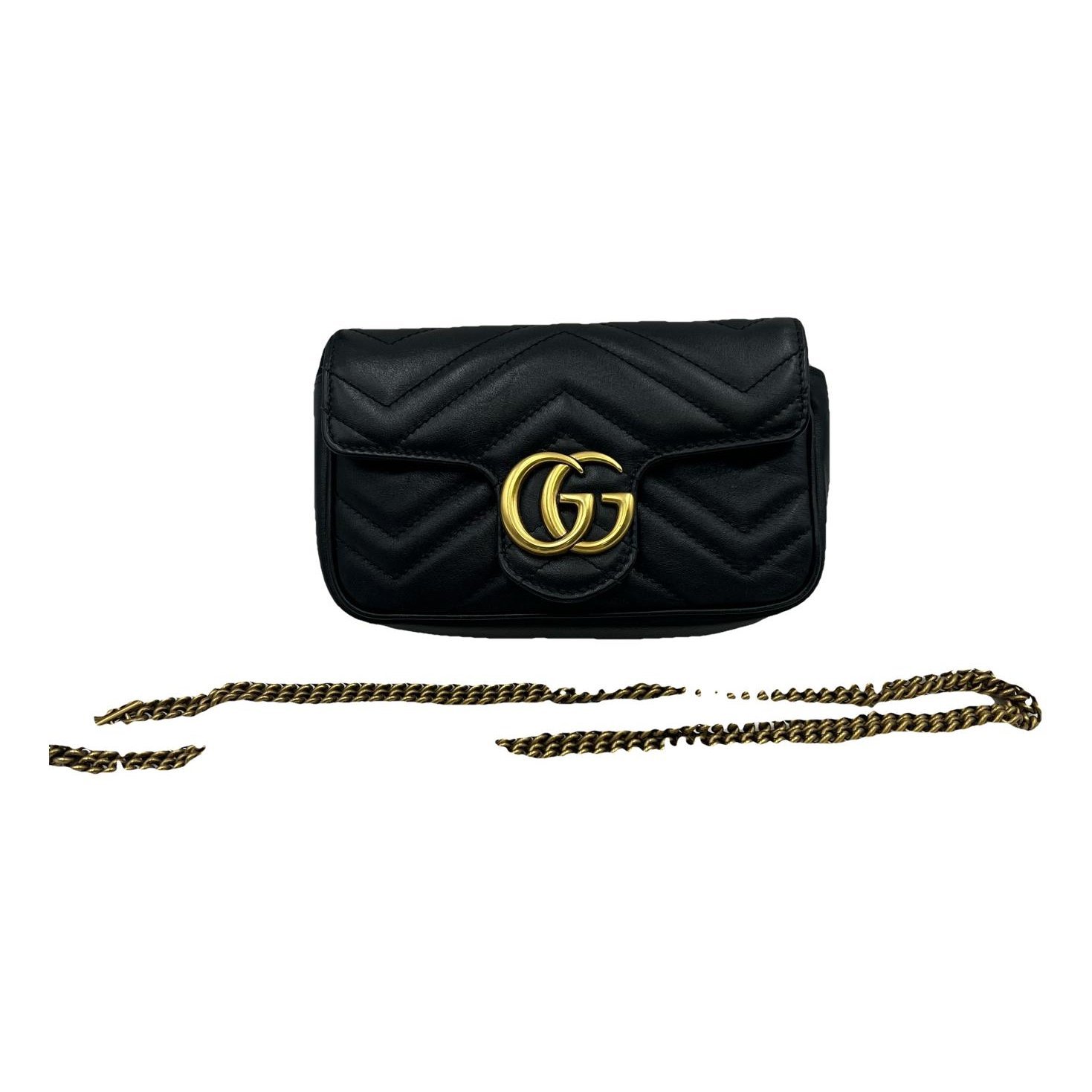 GG Marmont Flap pony-style calfskin handbag