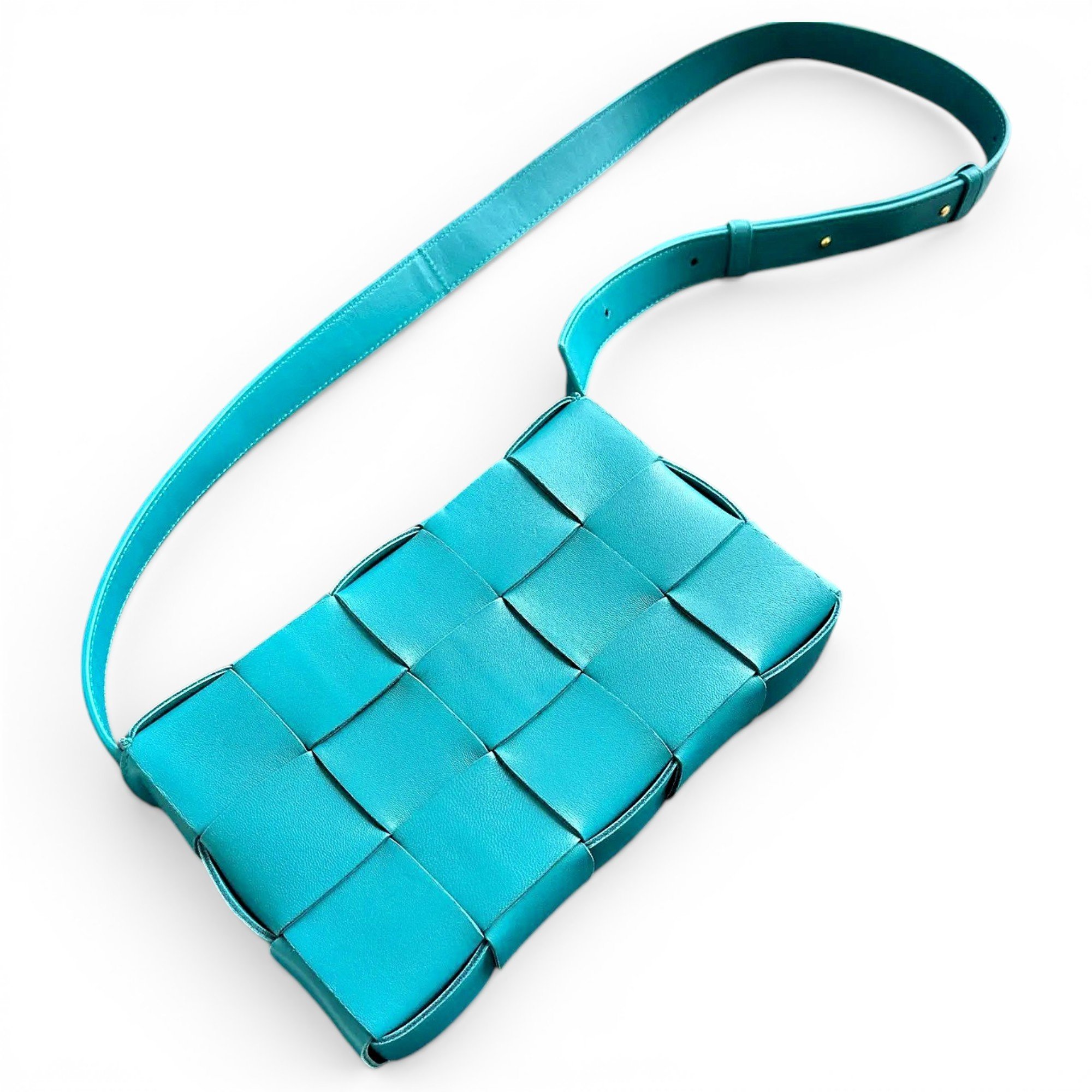 Cassette leather handbag