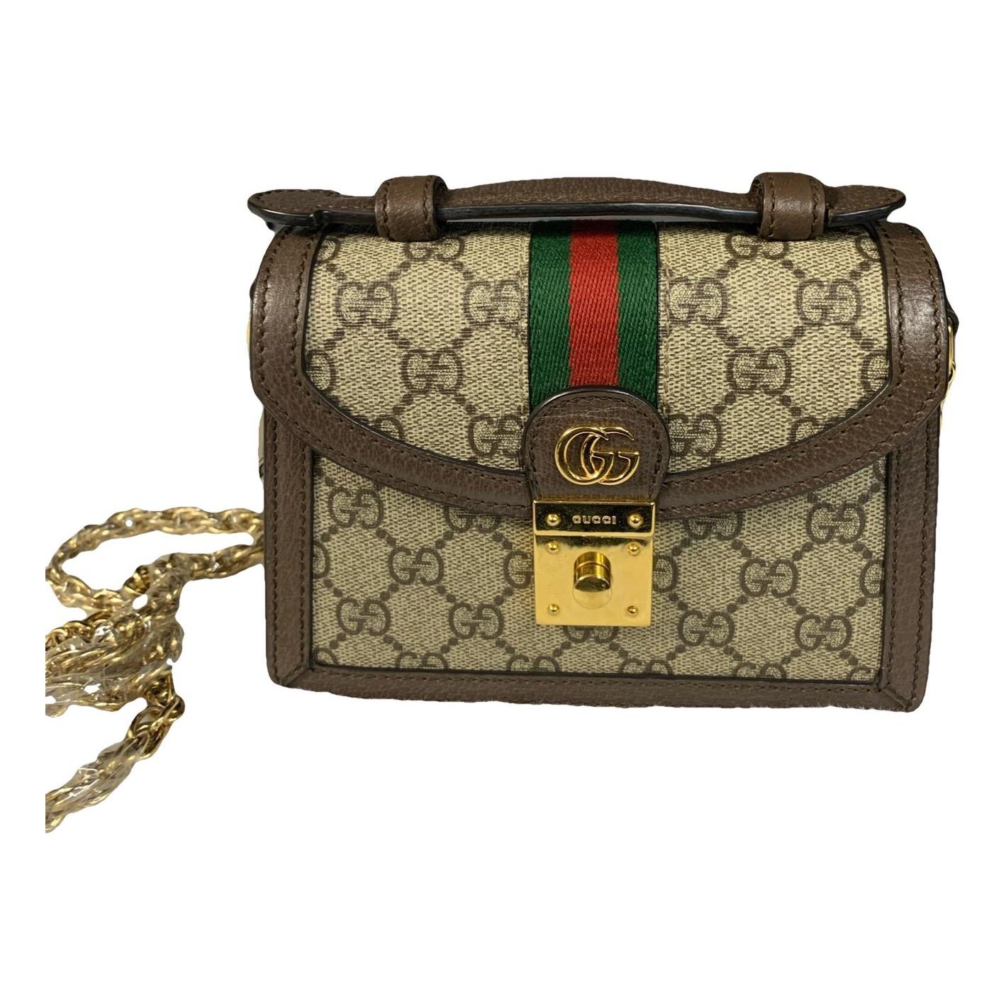 Ophidia Flap Top Handle leather handbag