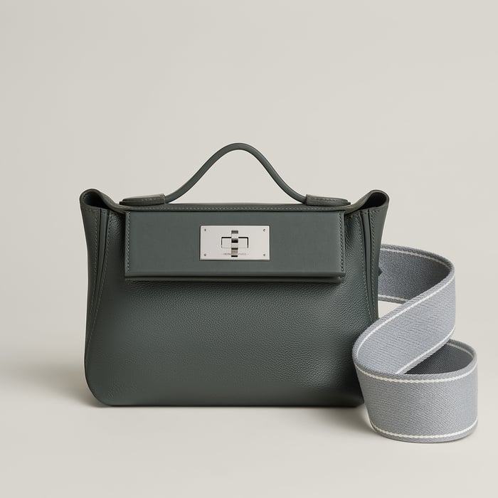 Hermès 24/24 - 21 bag Vert Mangrove/Gris Pantin/Blanc Swift