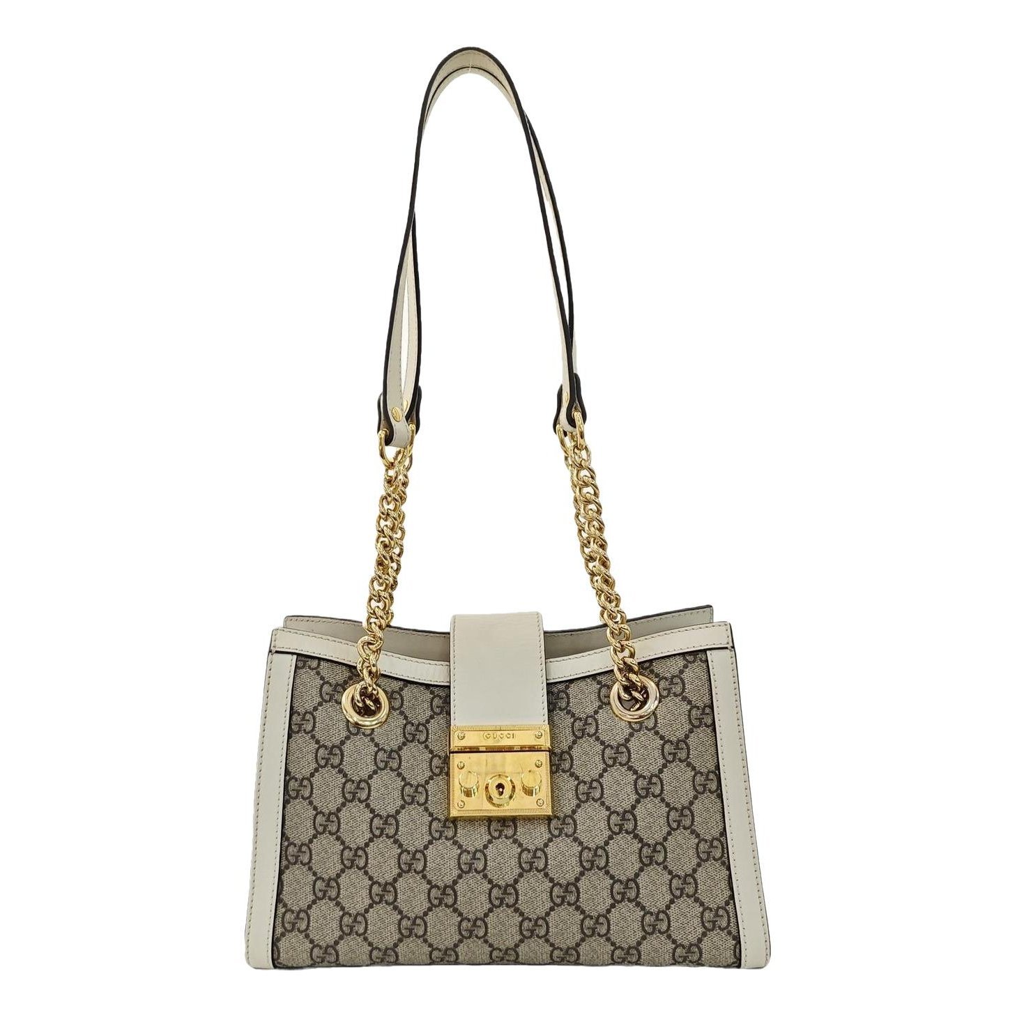 Padlock leather handbag