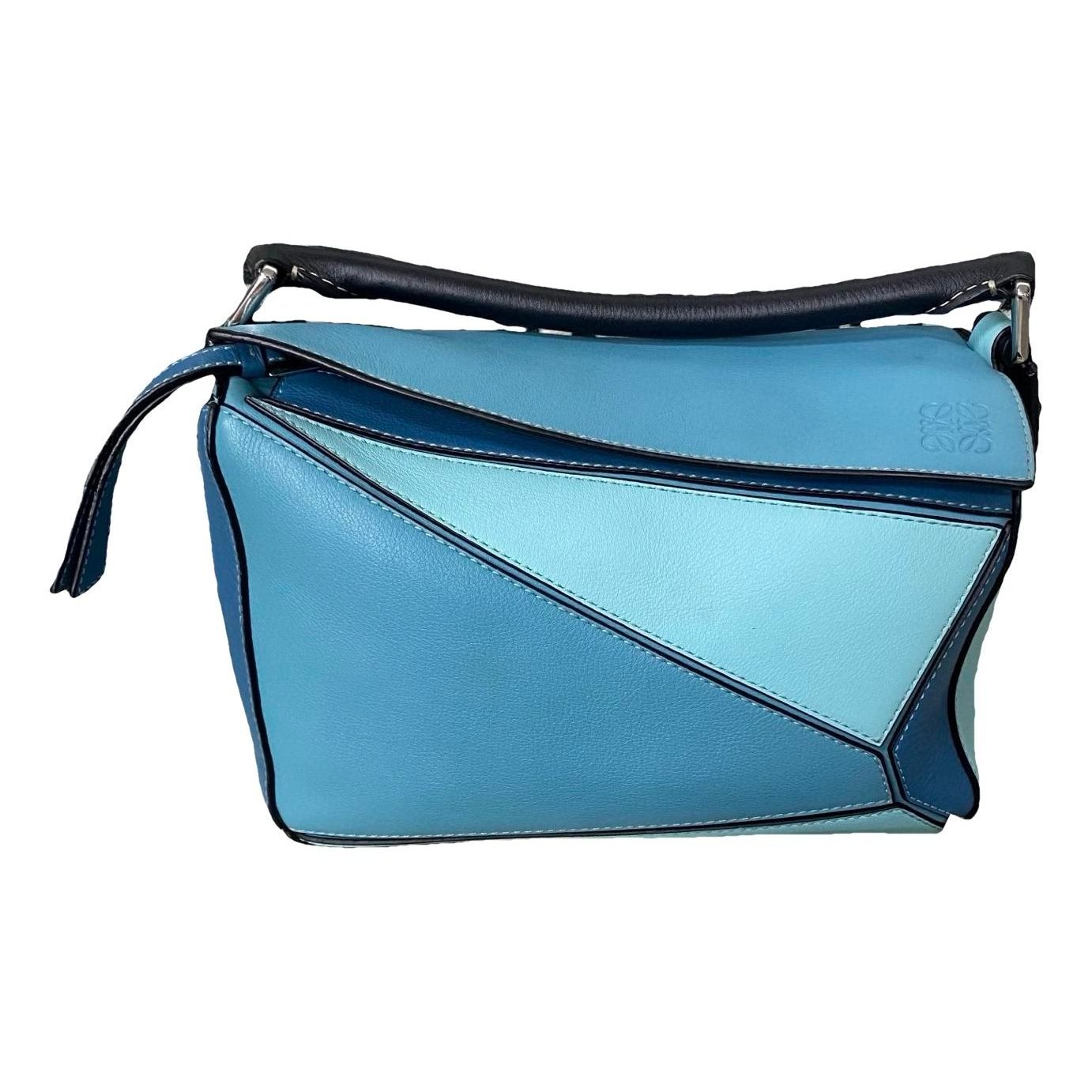 Puzzle leather handbag