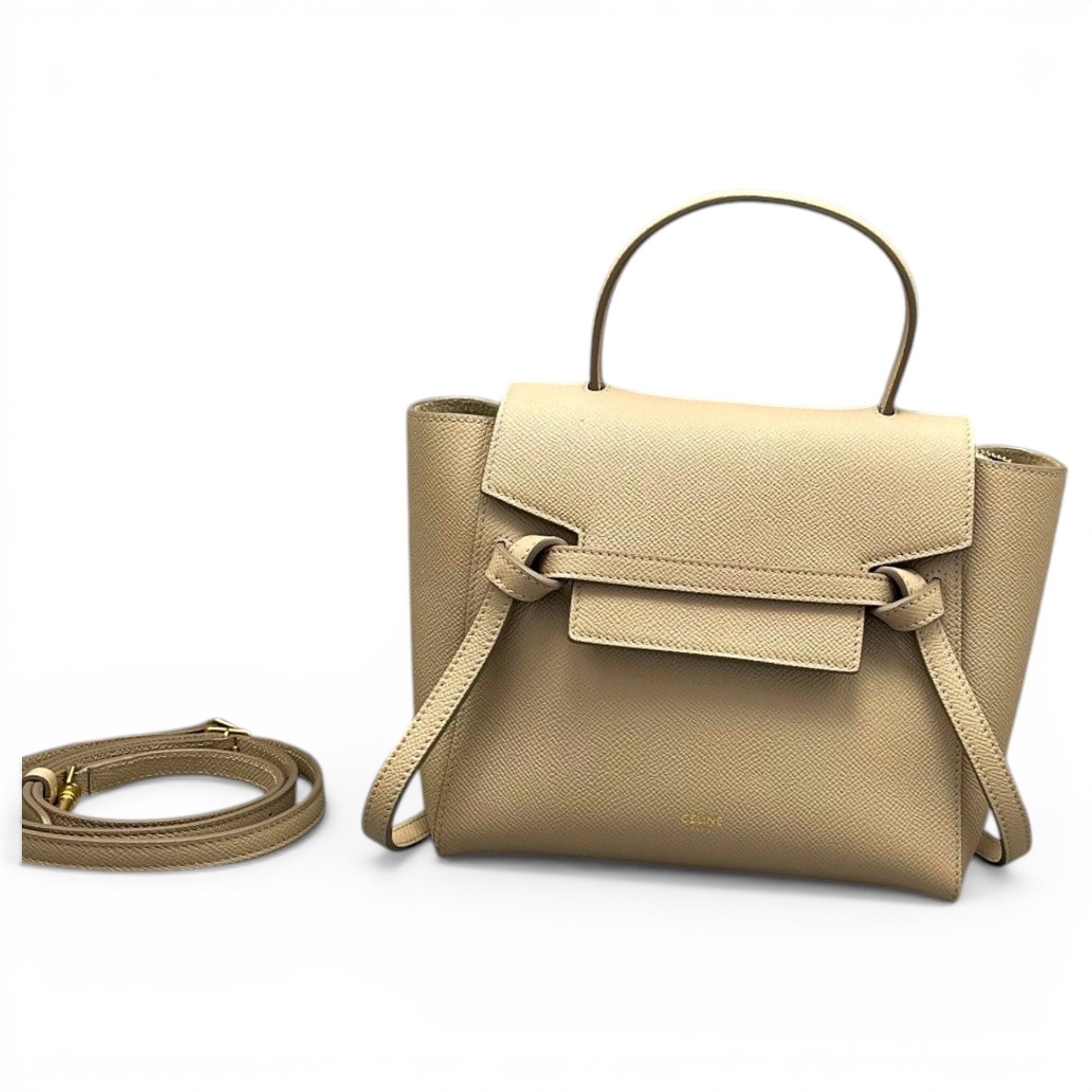 Belt leather handbag