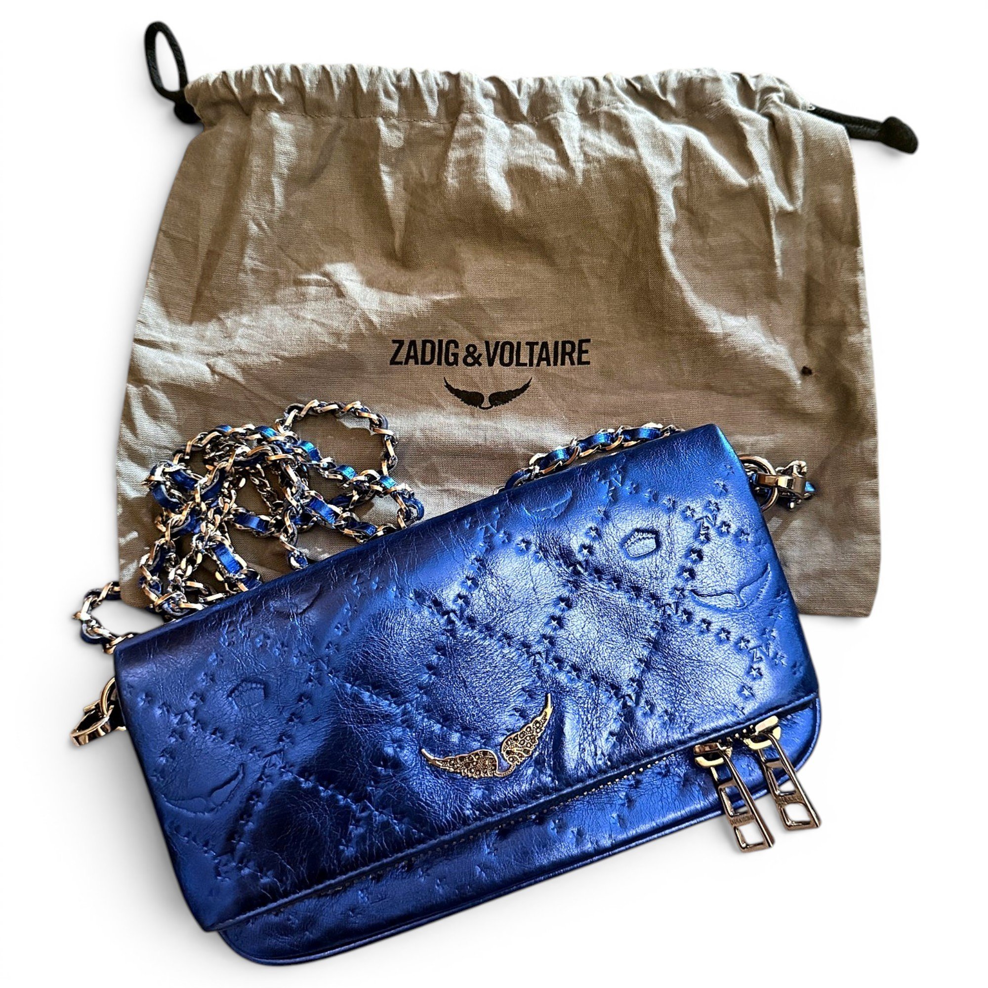 Rock leather crossbody bag