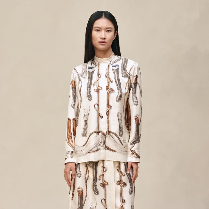 Beige Parchemin "A Propos De Bottes" Shirt