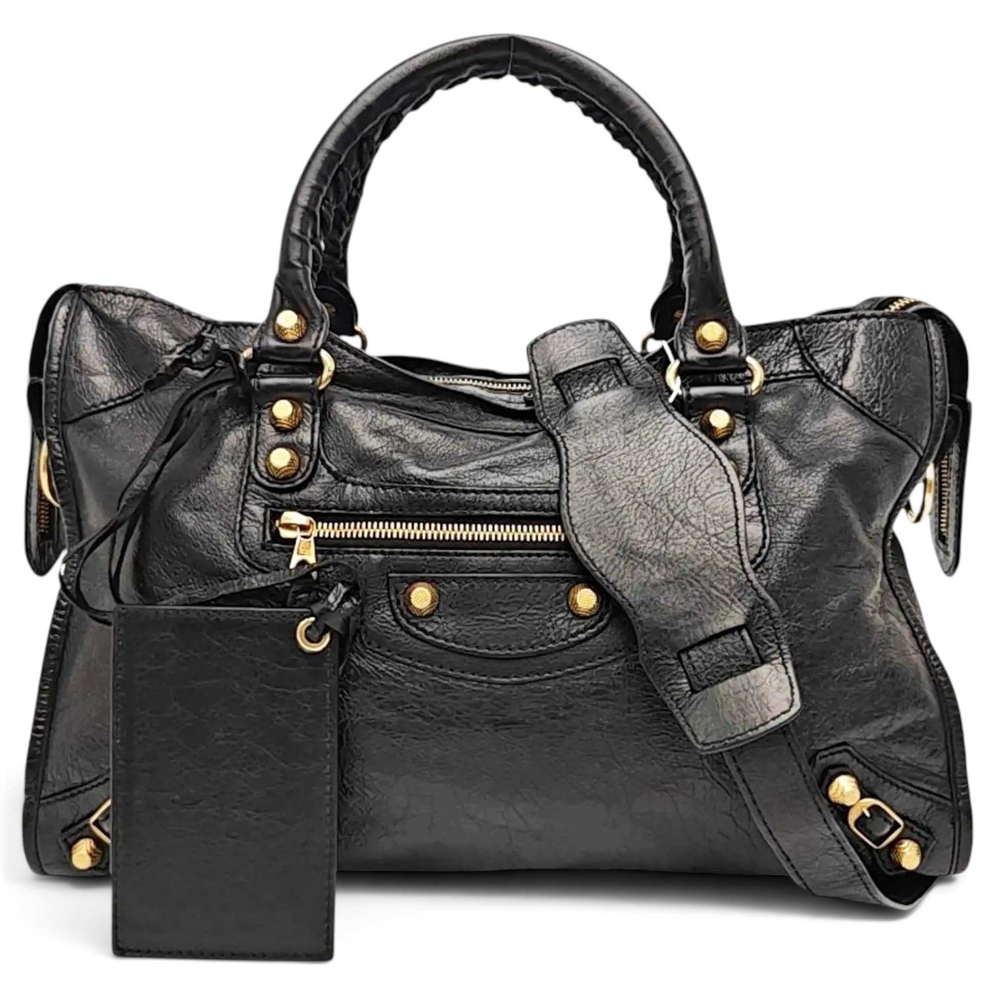 Classic Metalic leather handbag