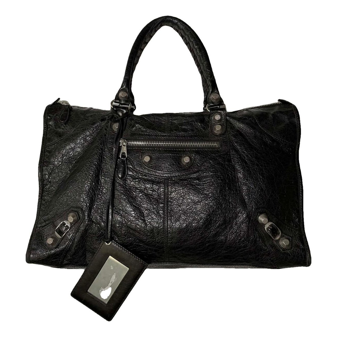 Work leather handbag