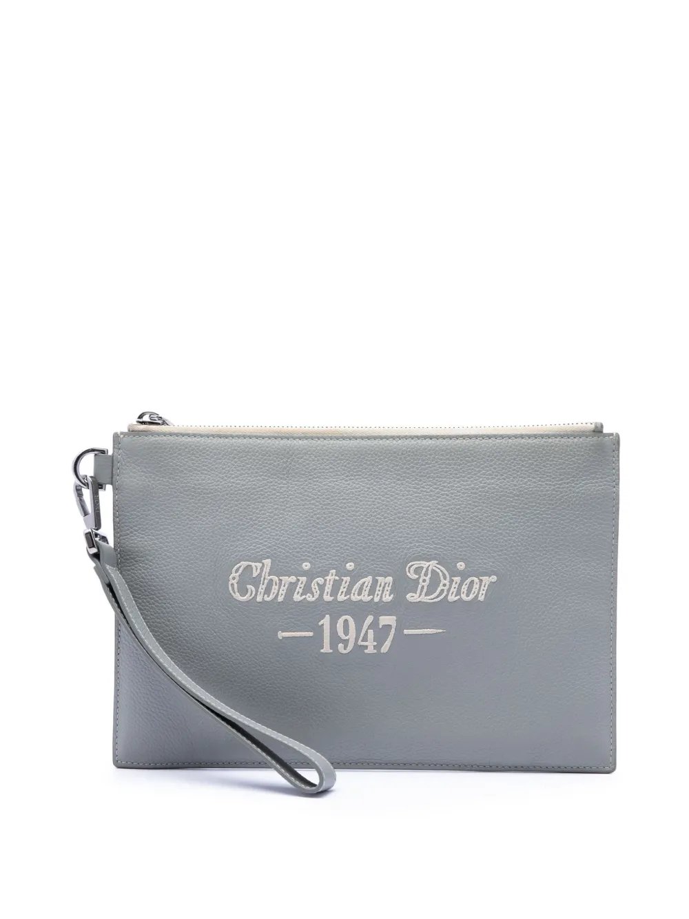 2022 Grained Calfskin 1947 Signature A5 Pouch clutch bag