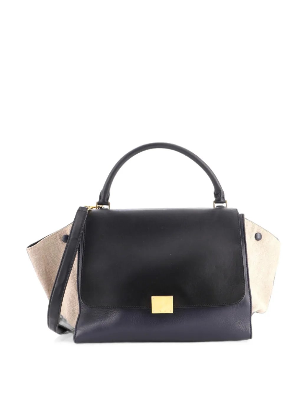 Trapeze Bag Leather with Canvas Medium satchel