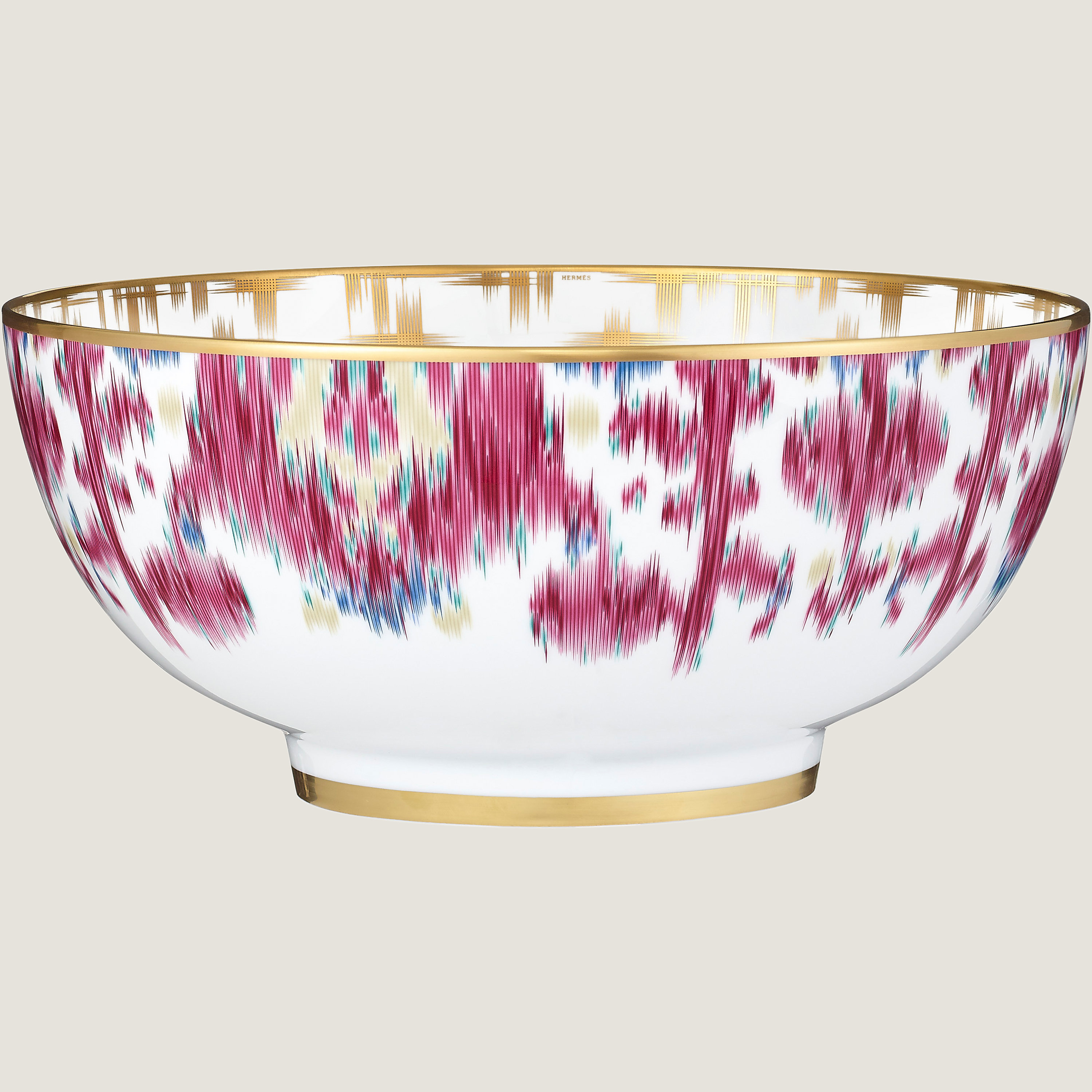 Voyage en Ikat salad bowl, large model