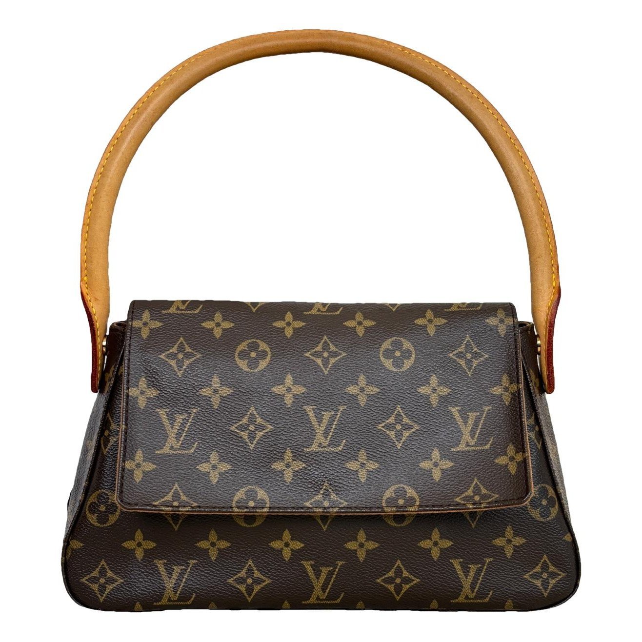 Looping leather handbag