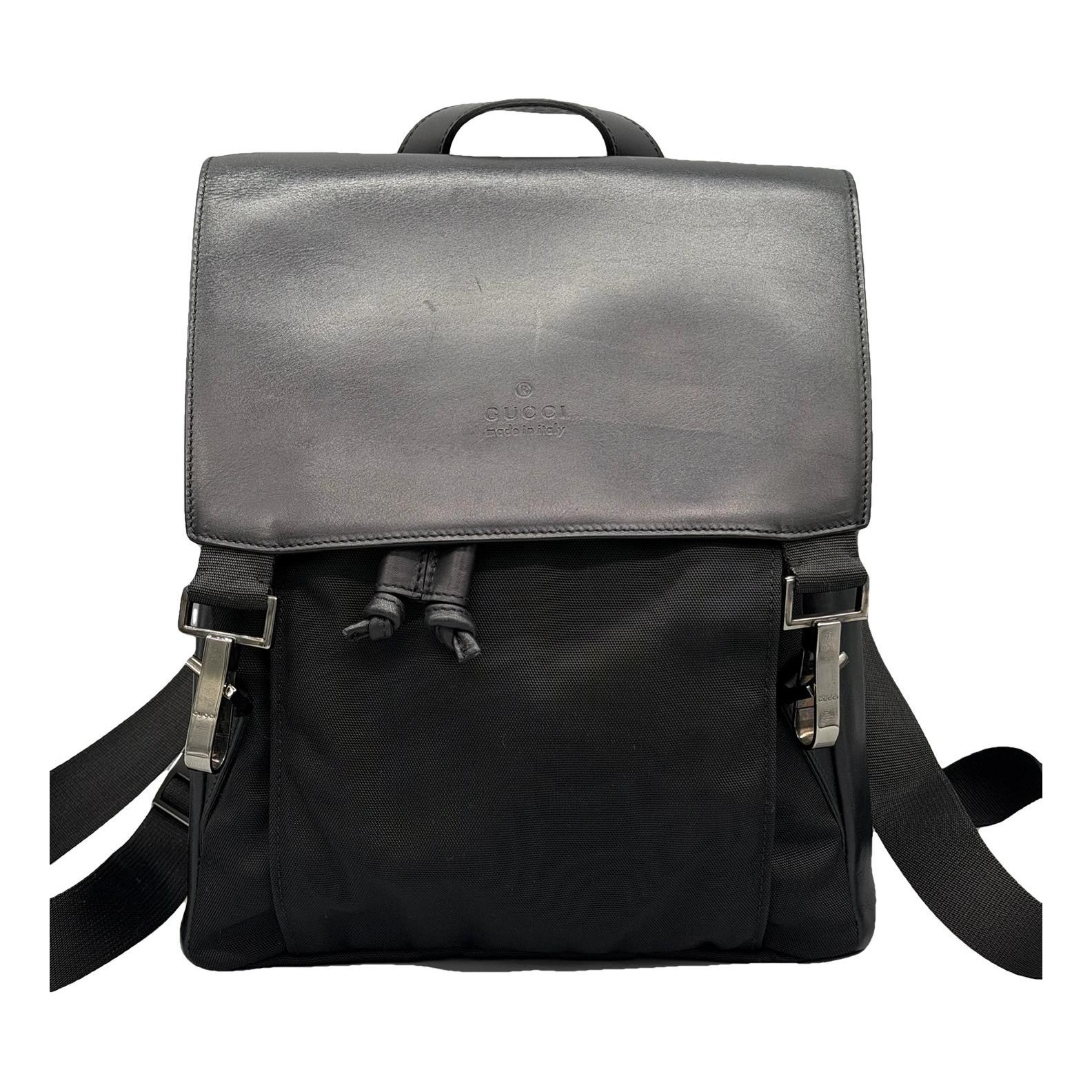Leather backpack