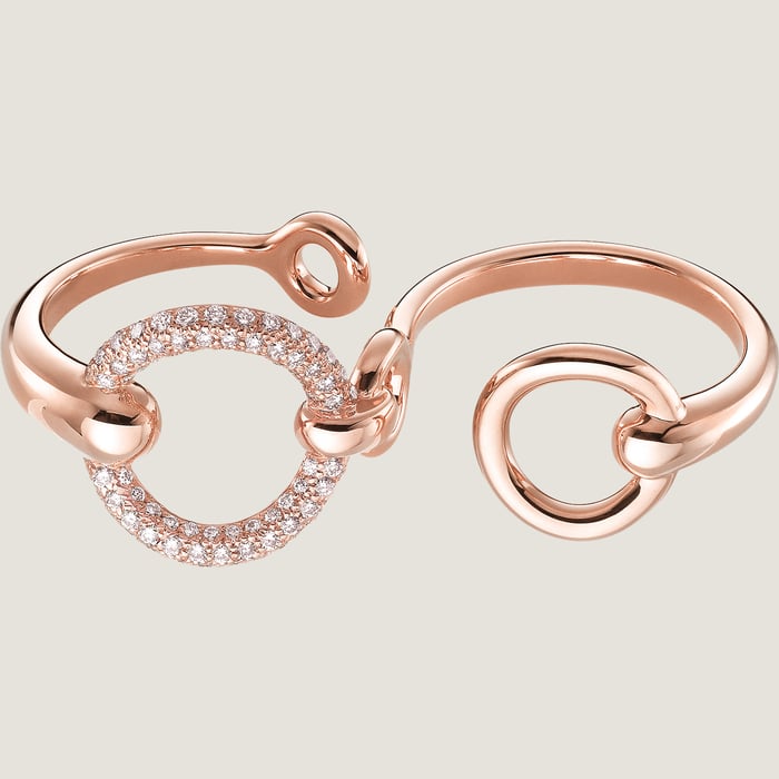 Sans Coloris Filet d'Or Double Ring, Large Model