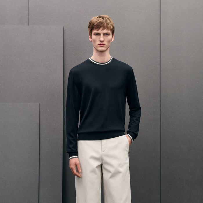 Marine "Rayures & Twist" Crewneck Sweater