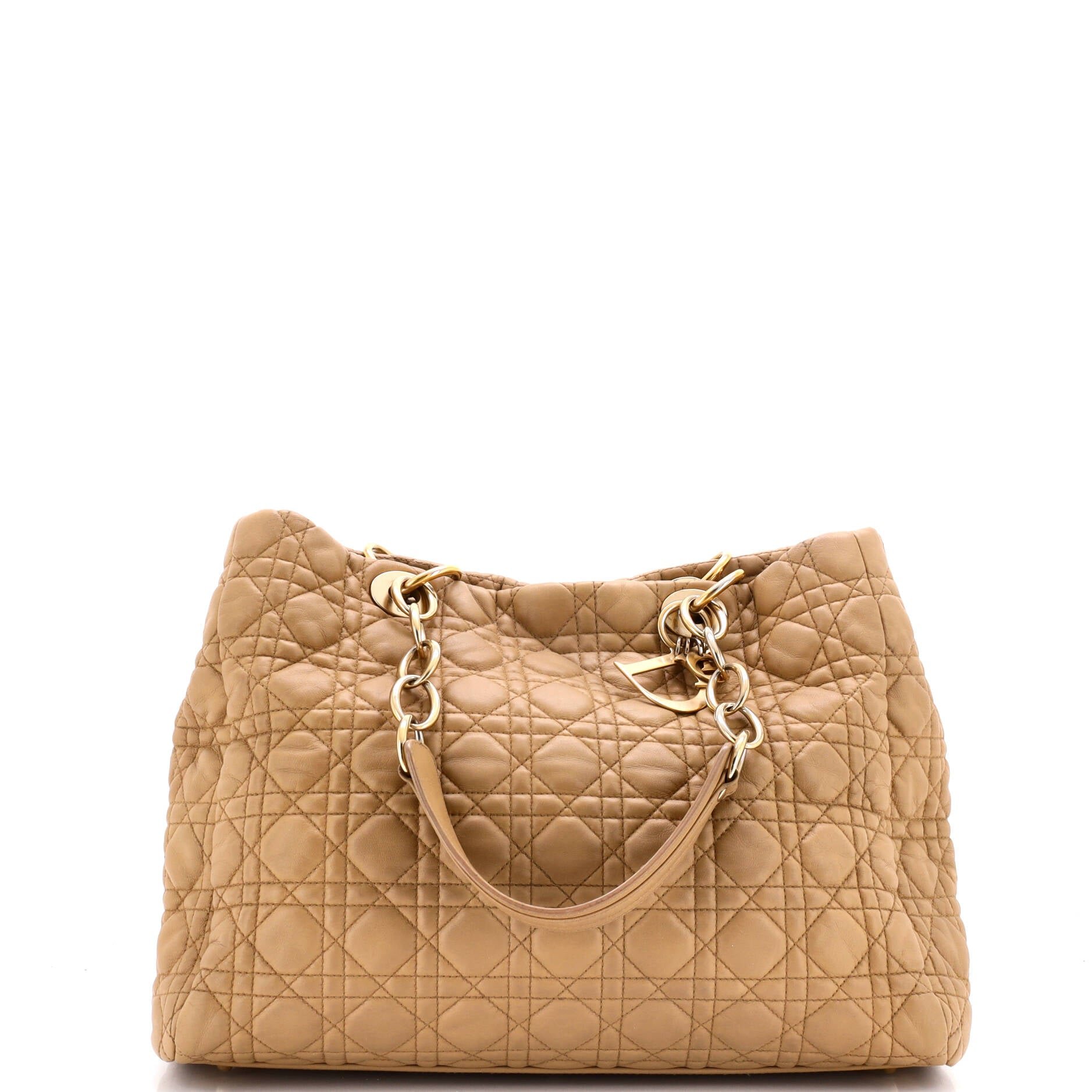 Soft Chain Tote Cannage Quilt Lambskin Large