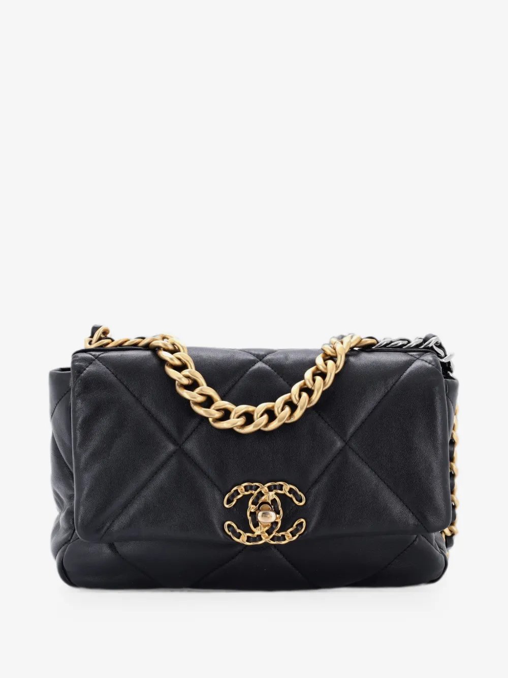 19 Flap Bag Quilted Leather Medium crossbody bag