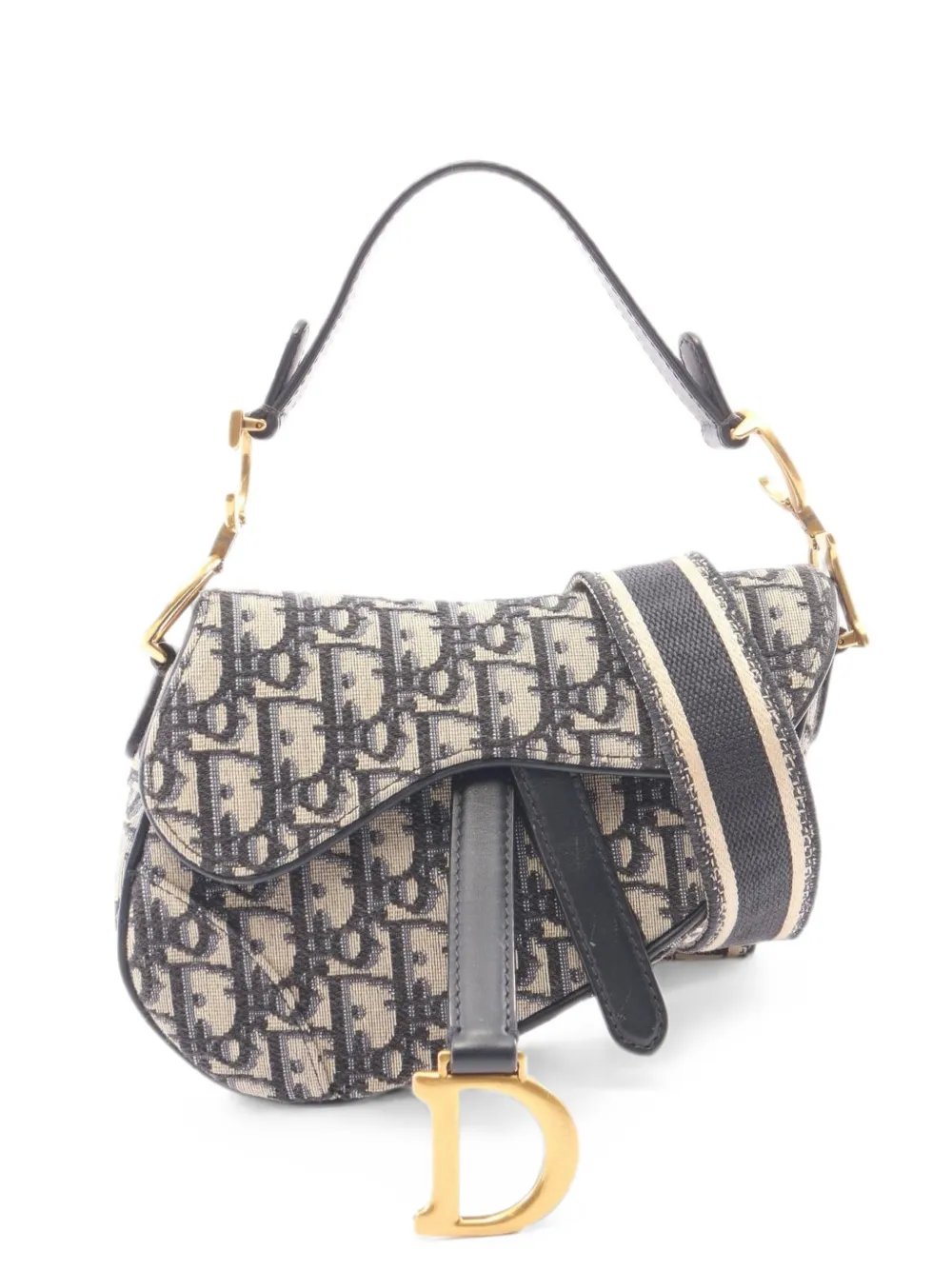 2010s Oblique jacquard Saddle mini tote bag