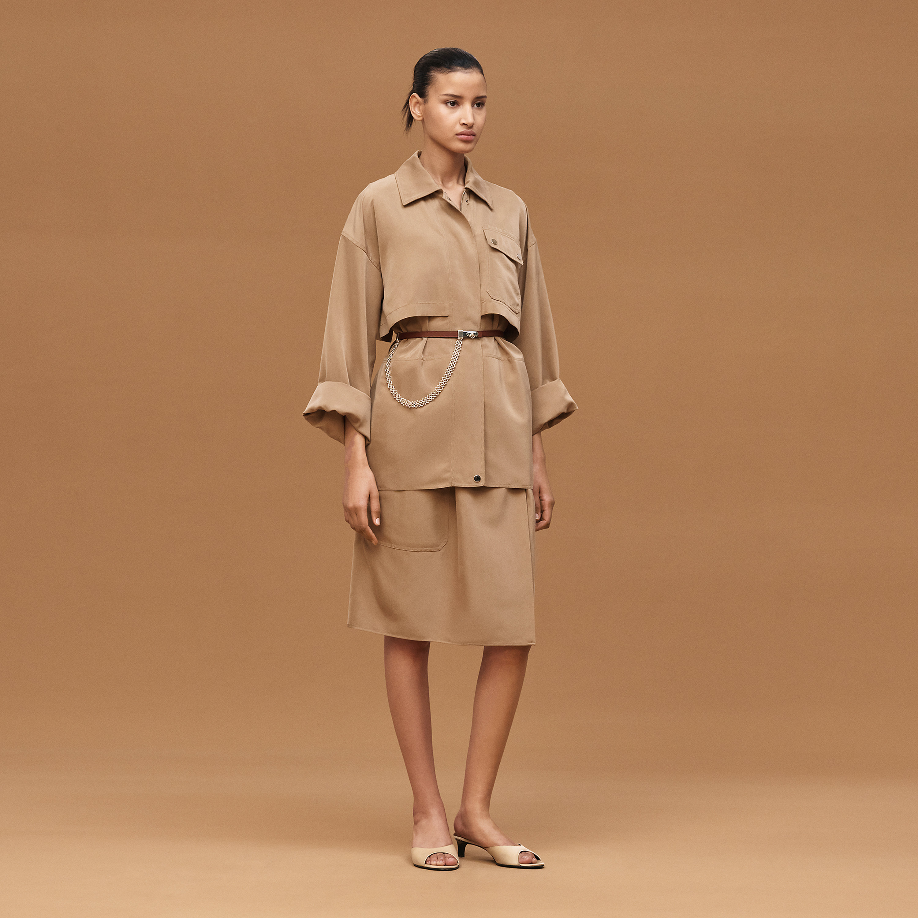 Short safari coat