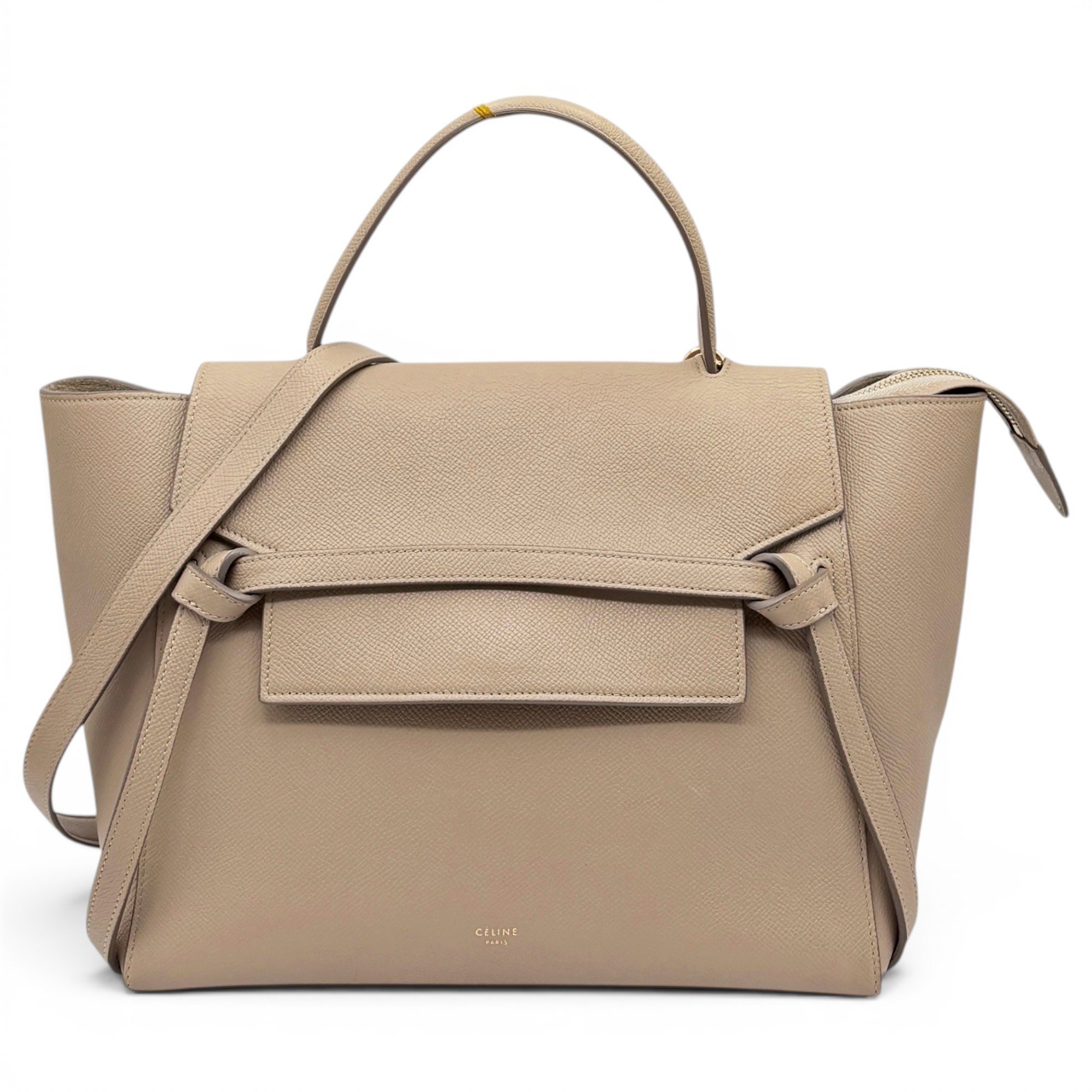 Belt pony-style calfskin handbag