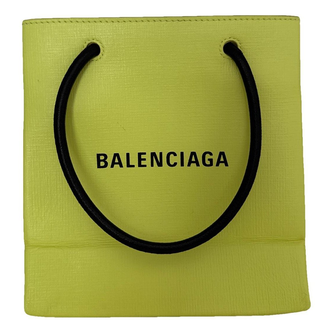 Plastic bag shooper leather handbag