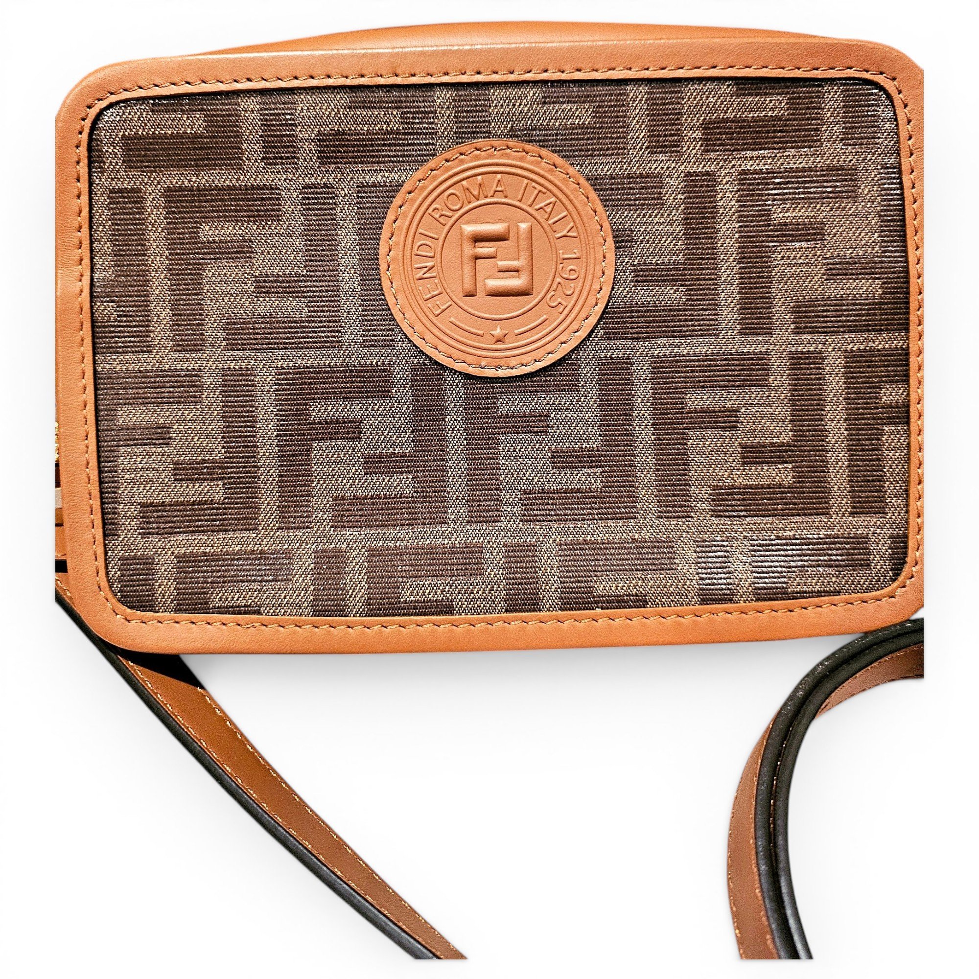 FF leather crossbody bag